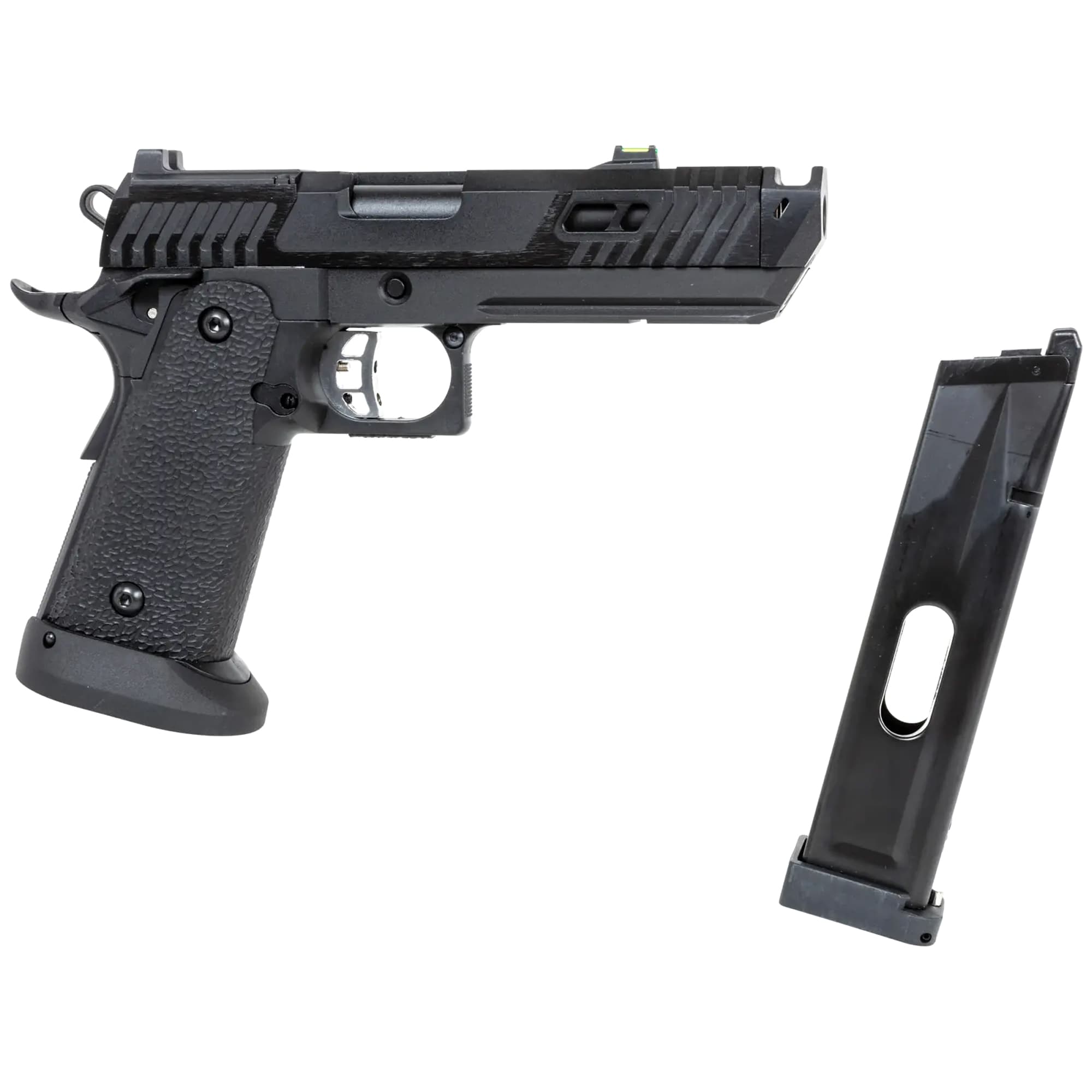 Pistolet ASG GBB SRC Dark Viper Dual Power z magazynkiem CO2 i walizką - Black