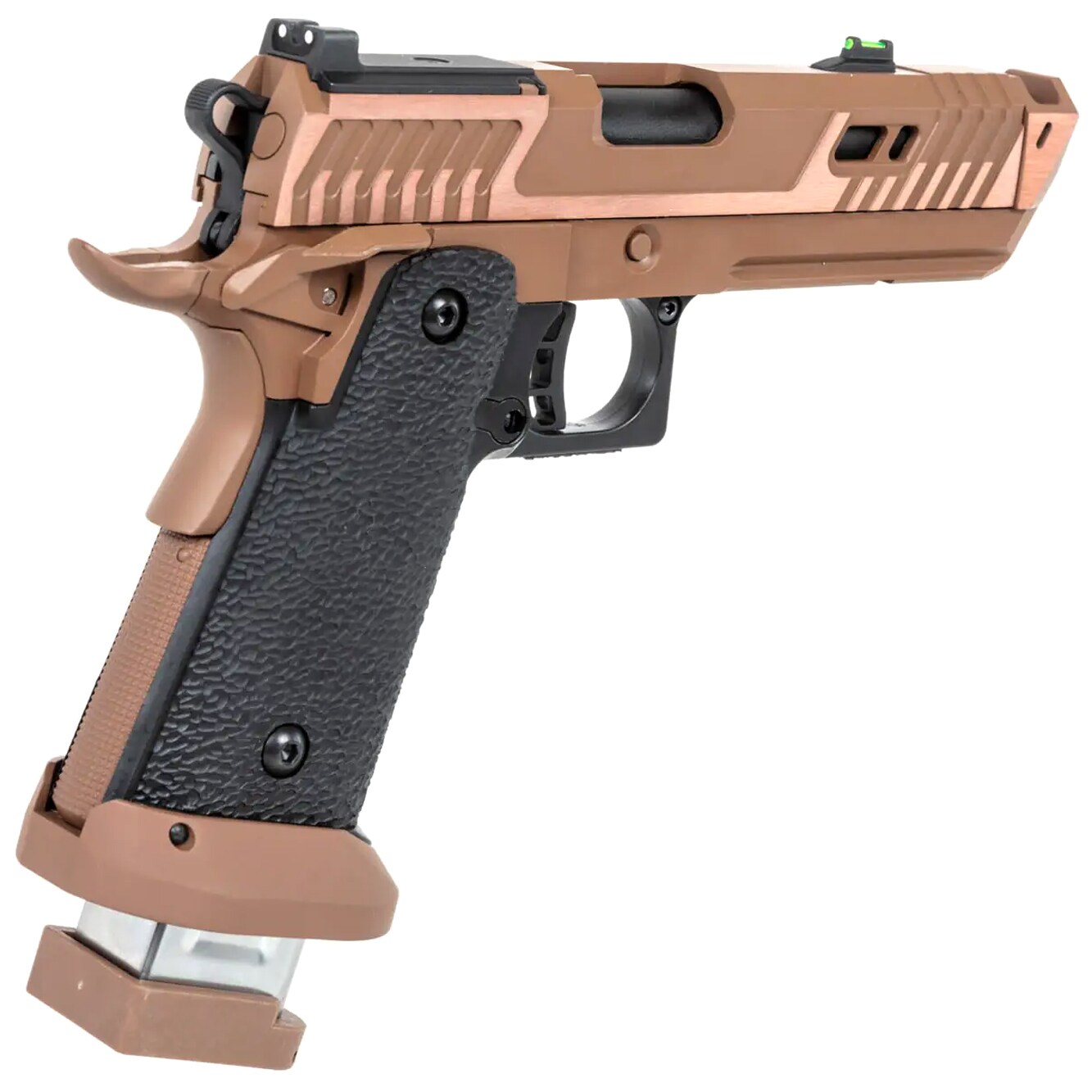 Pistolet ASG GBB SRC Sahara Viper Dual Power z magazynkiem na Green Gas i walizką  - Flat Dark Earth