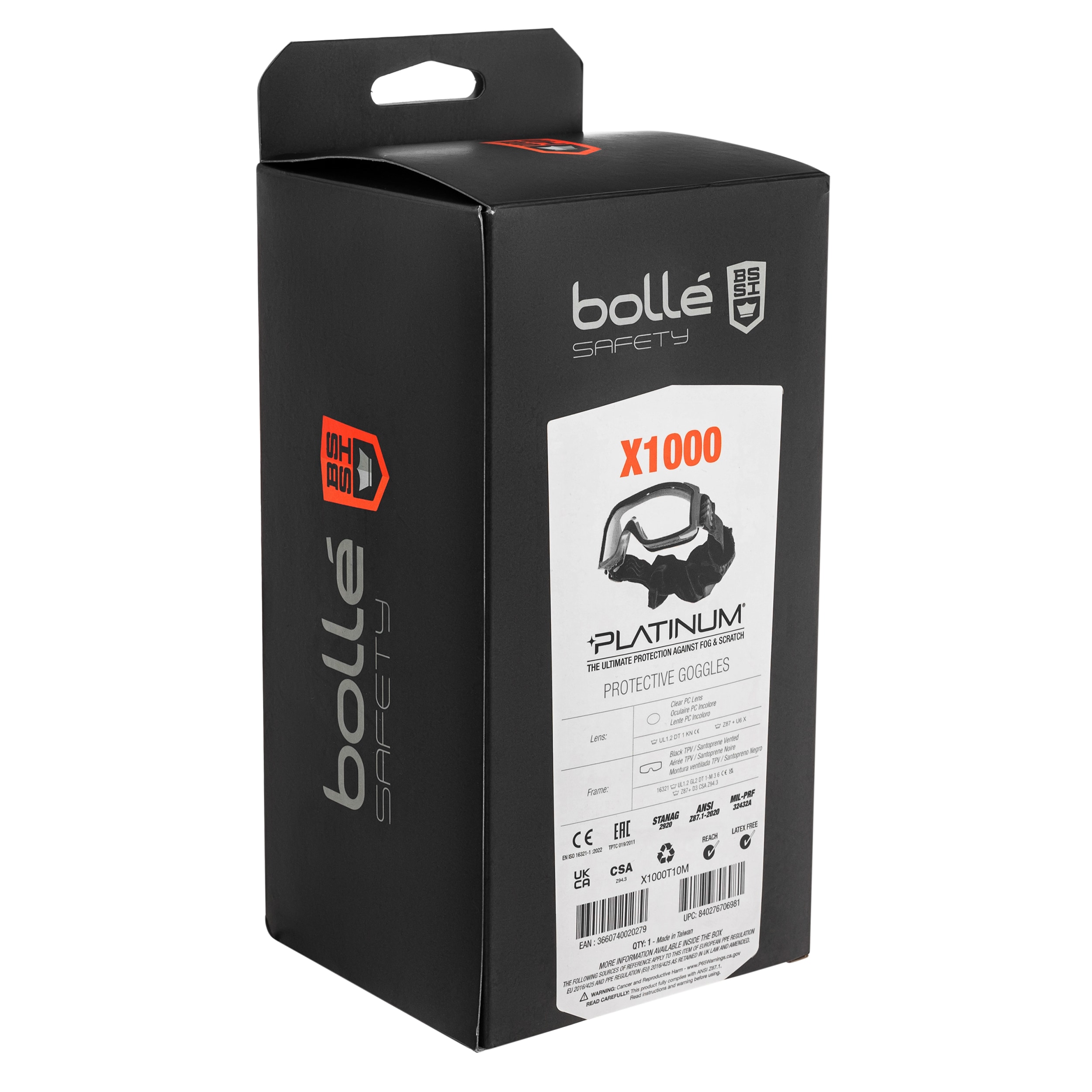 Gogle taktyczne Bolle X1000T 10M