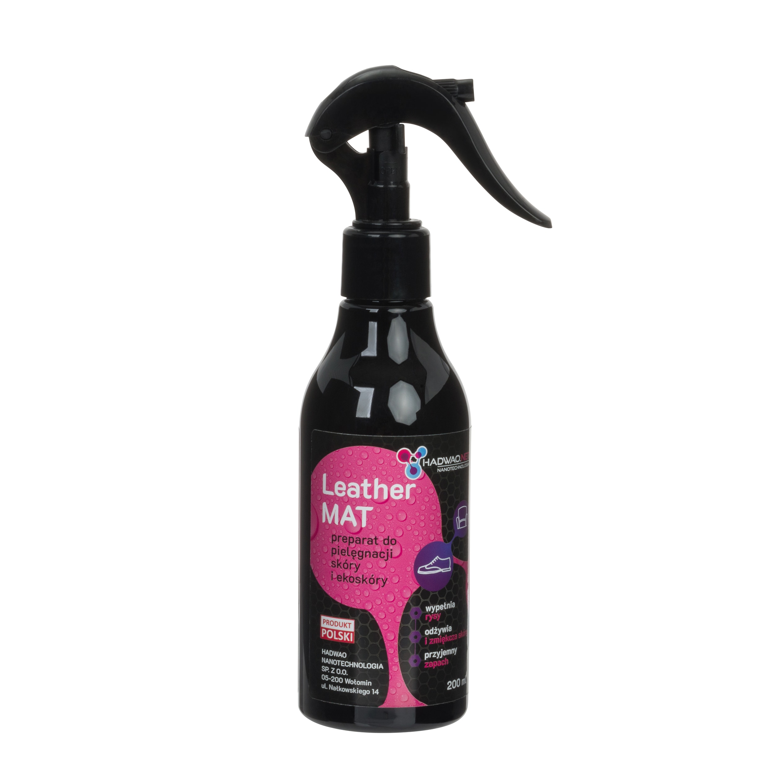 Impregnat Hadwao Leather Mat do pięlegnacji skóry i ekoskóry 200 ml