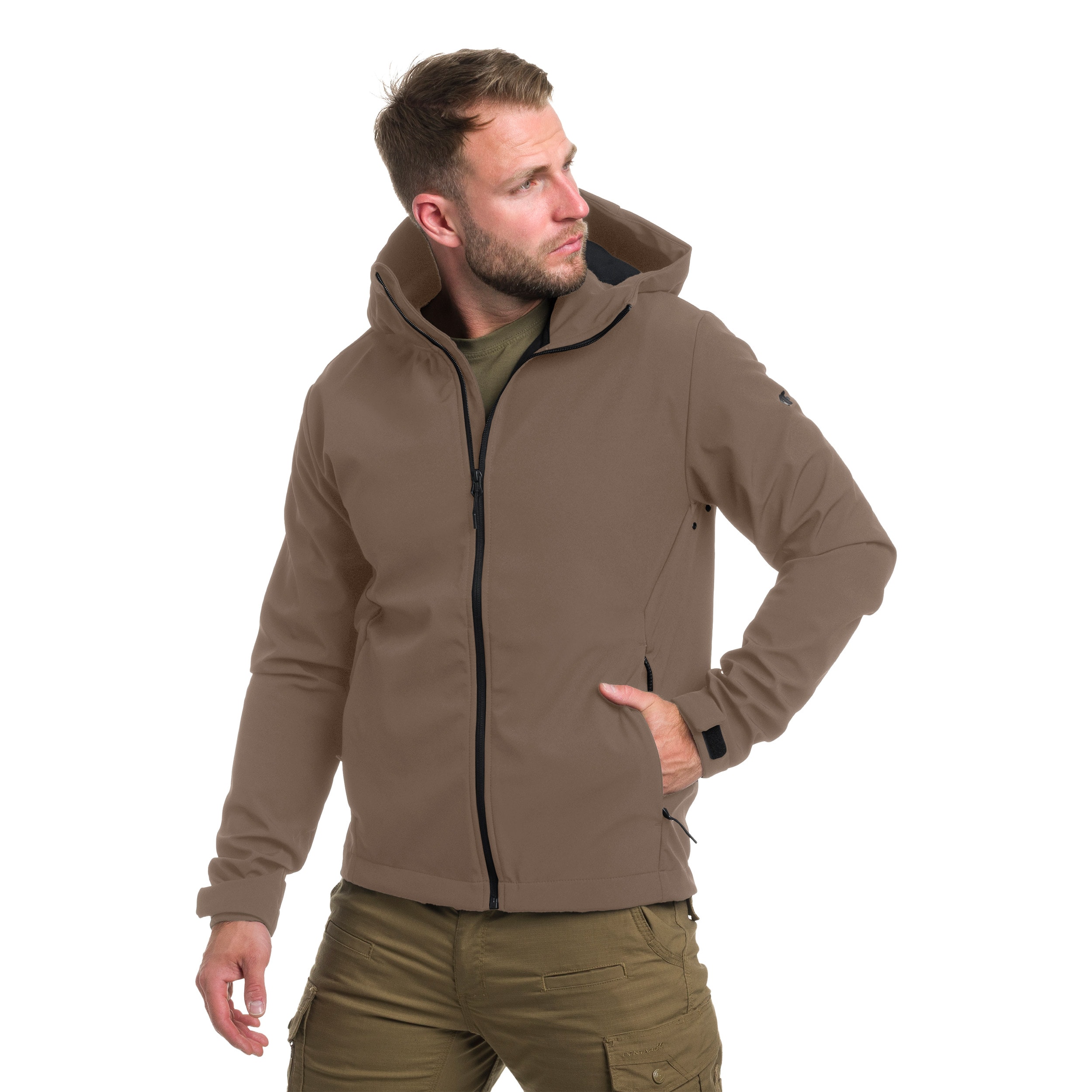 Kurtka 4F Softshell M324 - Brązowa
