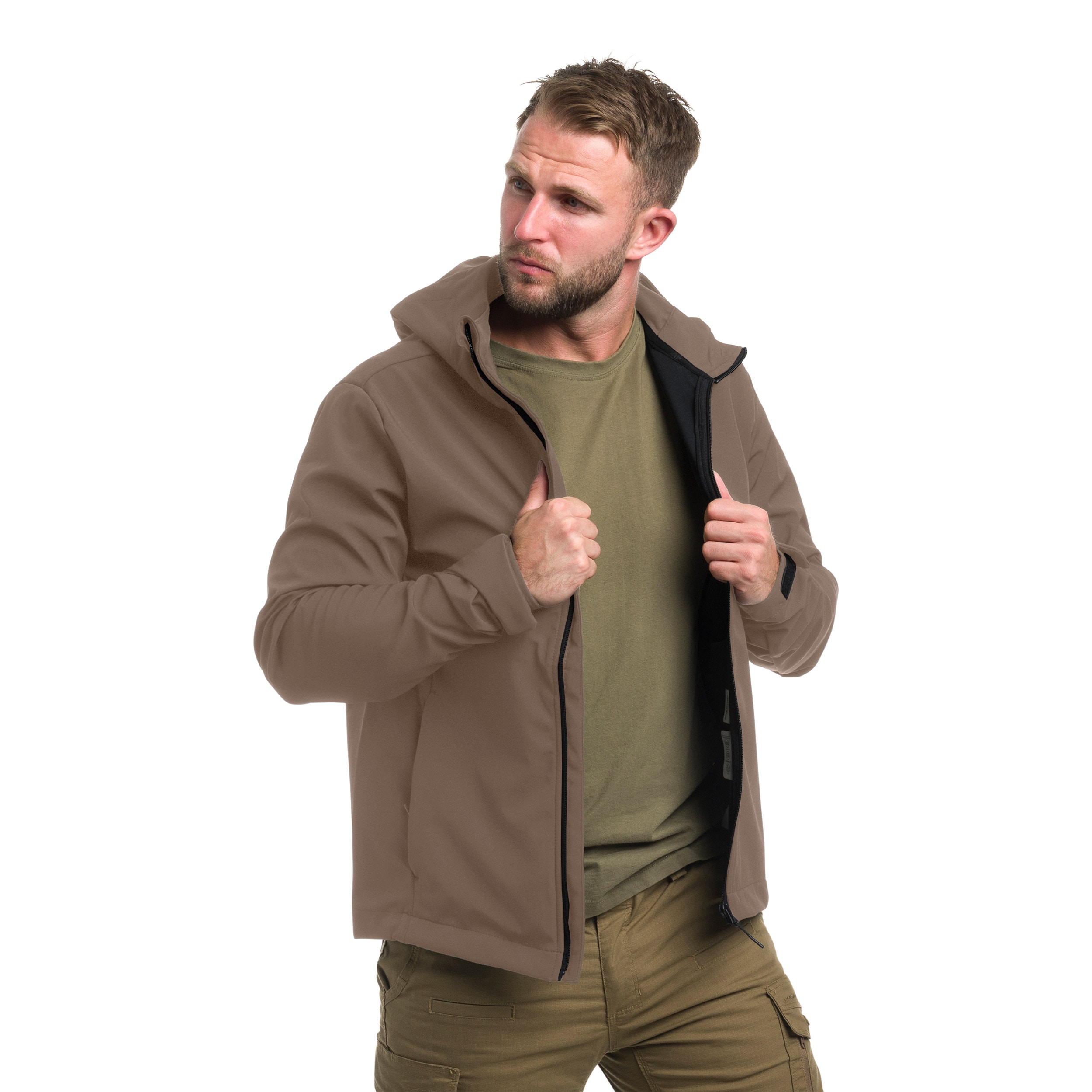 Kurtka 4F Softshell M324 - Brązowa