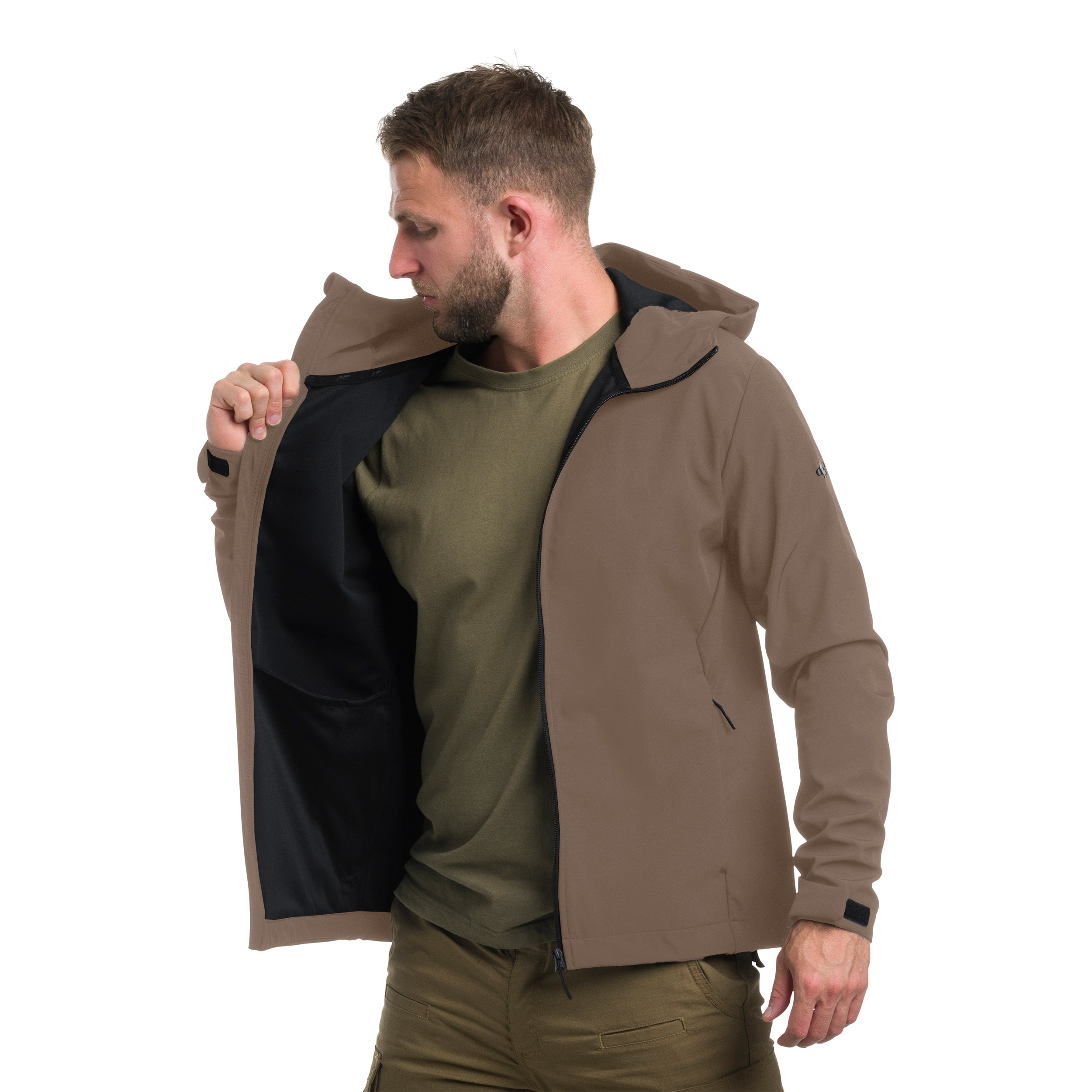 Kurtka 4F Softshell M324 - Brązowa