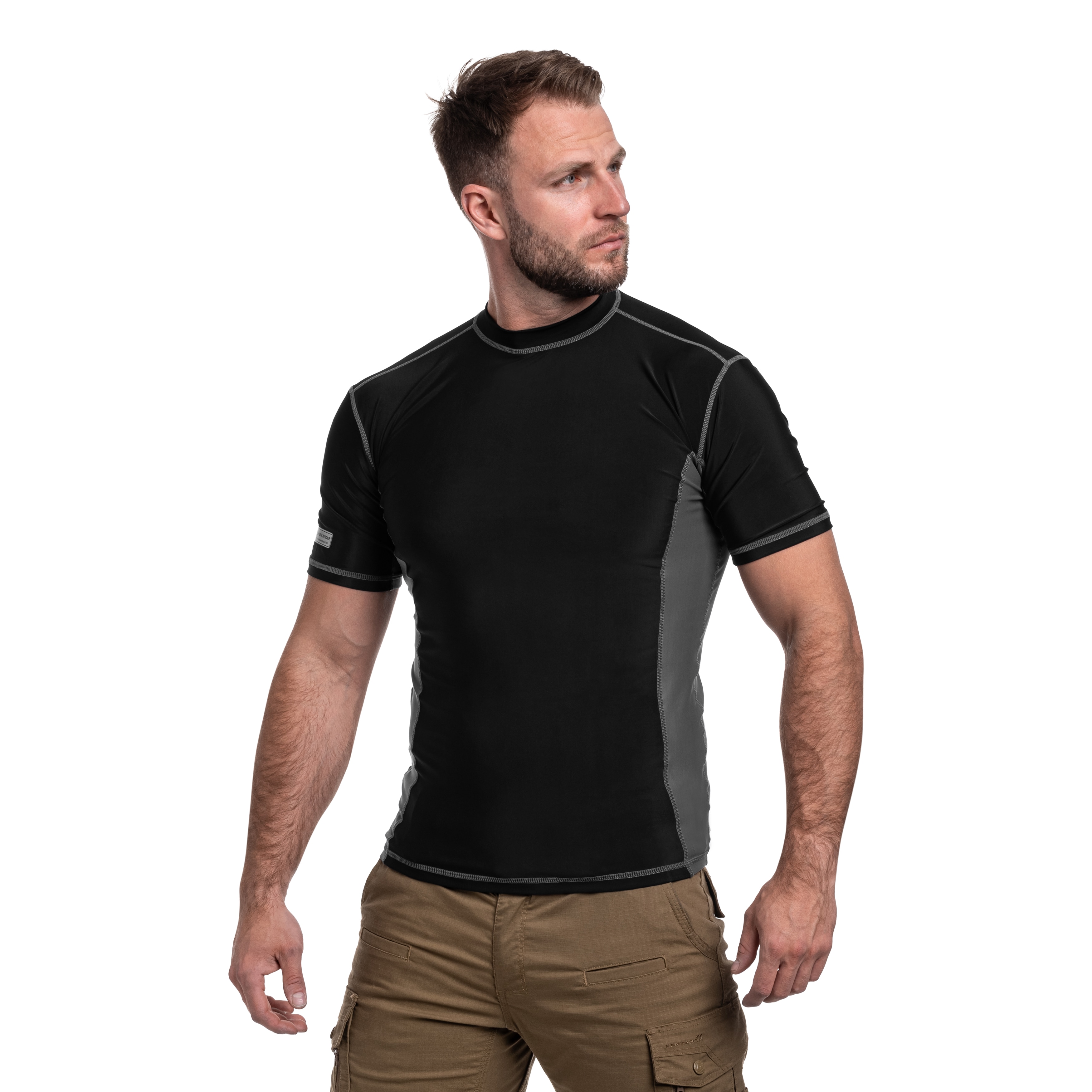 Koszulka termoaktywna Highlander Forces Pro Comp Short Sleeve - Black/Grey