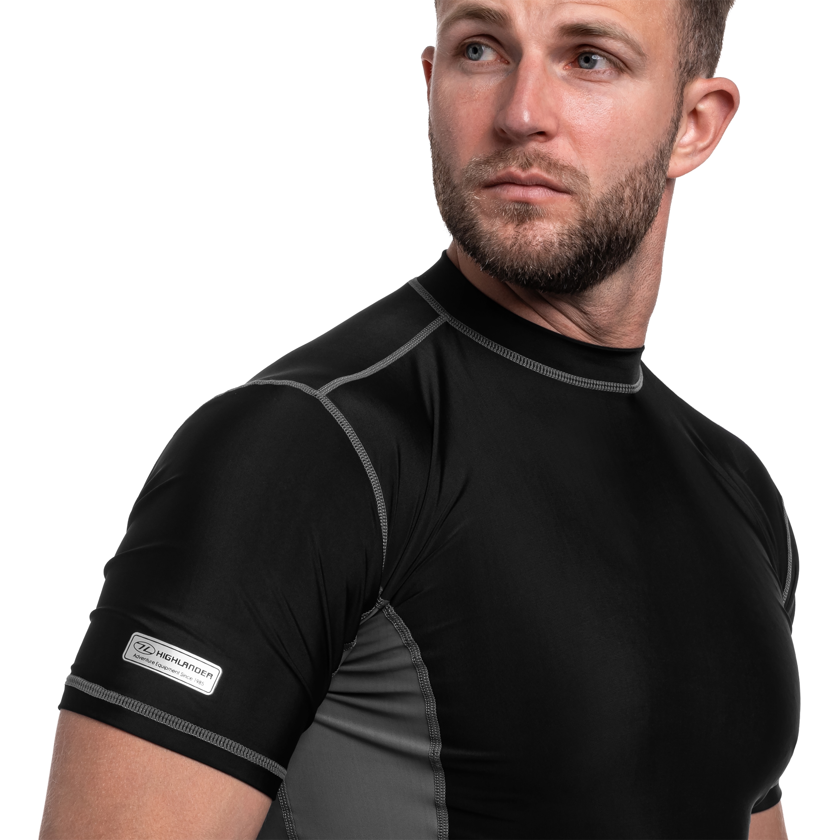 Koszulka termoaktywna Highlander Forces Pro Comp Short Sleeve - Black/Grey