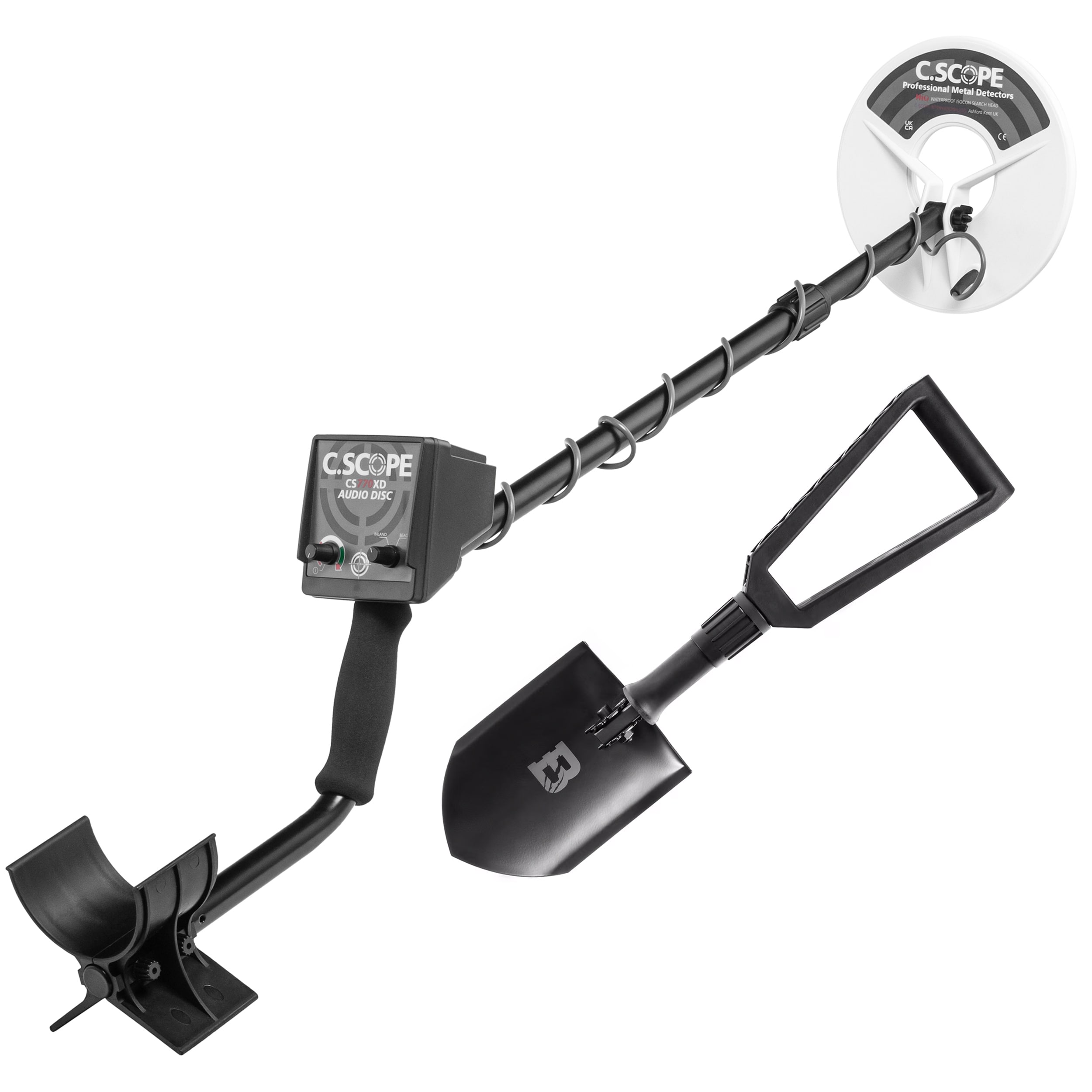 Wykrywacz metali C.Scope CS770XD + saperka składana Badger Outdoor US Army - zestaw