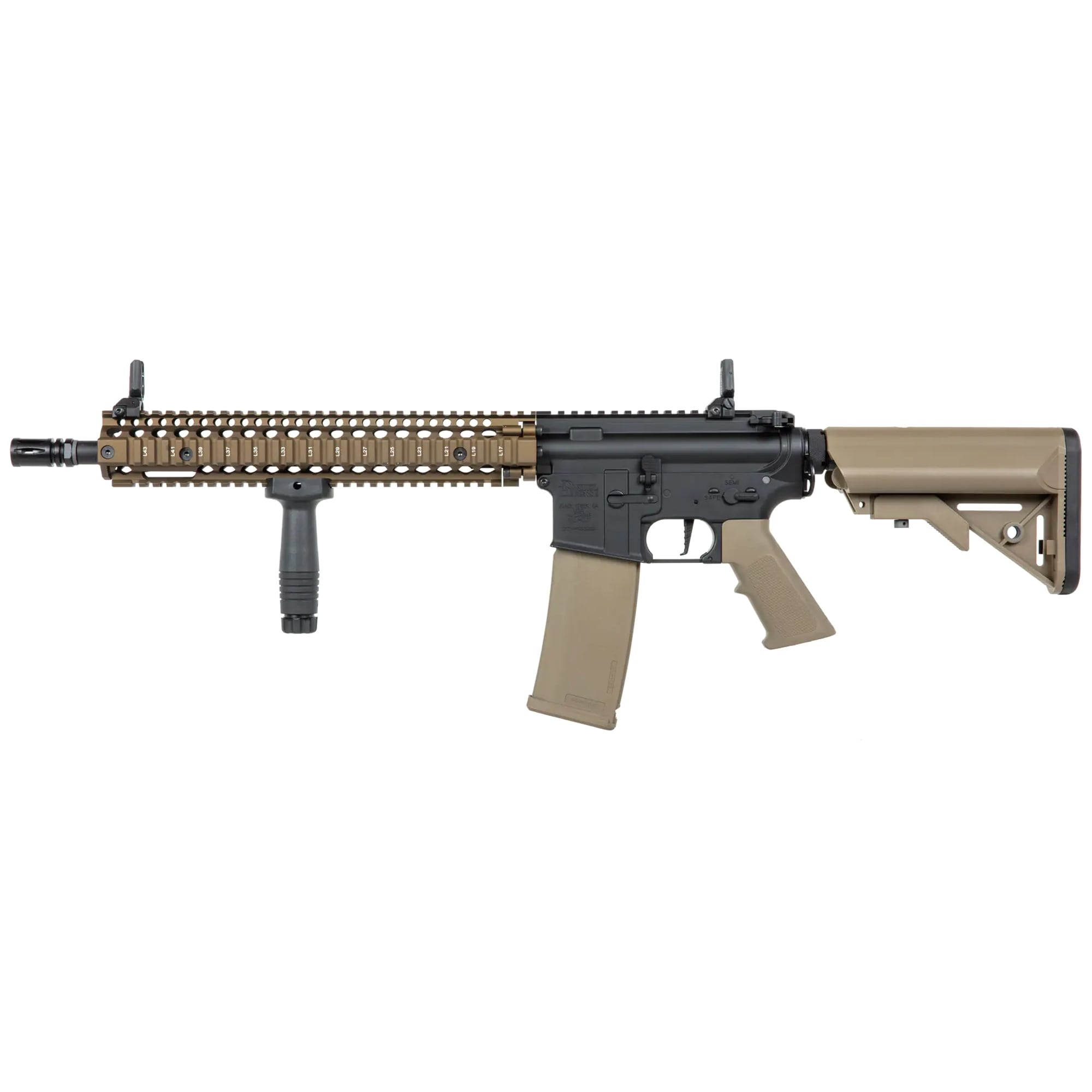 Karabinek szturmowy AEG Specna Arms Daniel Defense MK18 SA-P26 Prime HAL ETU - Chaos Bronze
