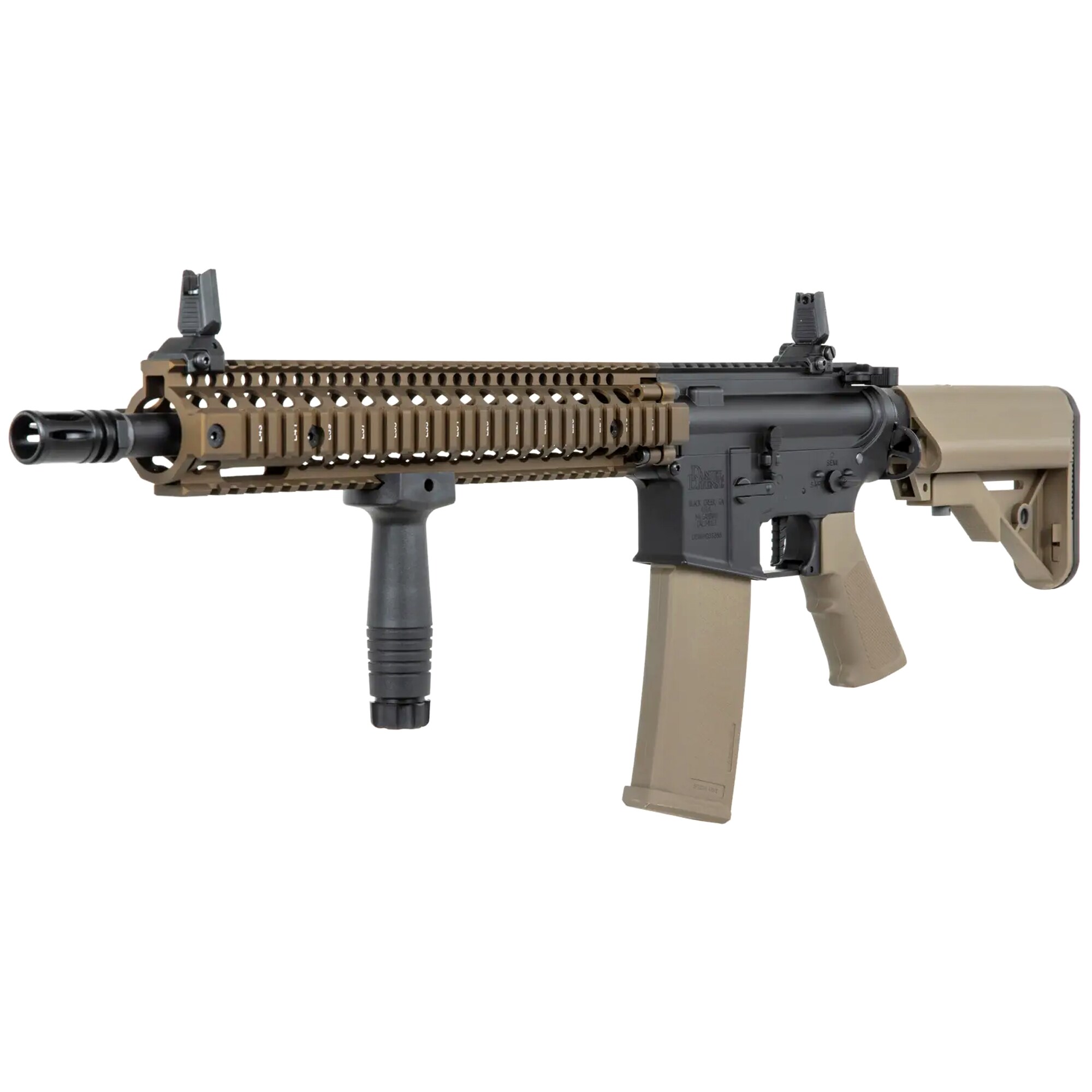 Karabinek szturmowy AEG Specna Arms Daniel Defense MK18 SA-P26 Prime HAL ETU - Chaos Bronze