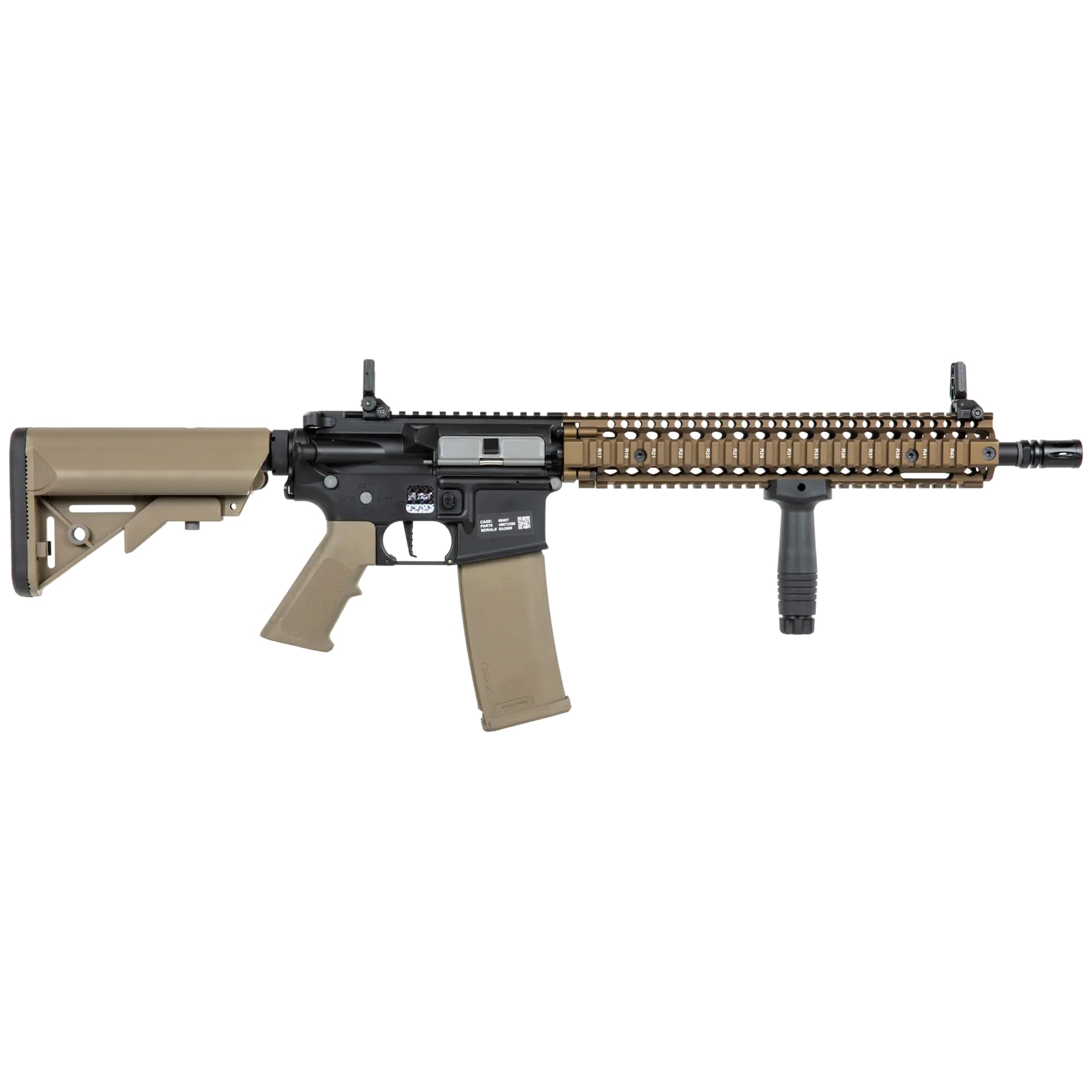 Karabinek szturmowy AEG Specna Arms Daniel Defense MK18 SA-P26 Prime HAL ETU - Chaos Bronze