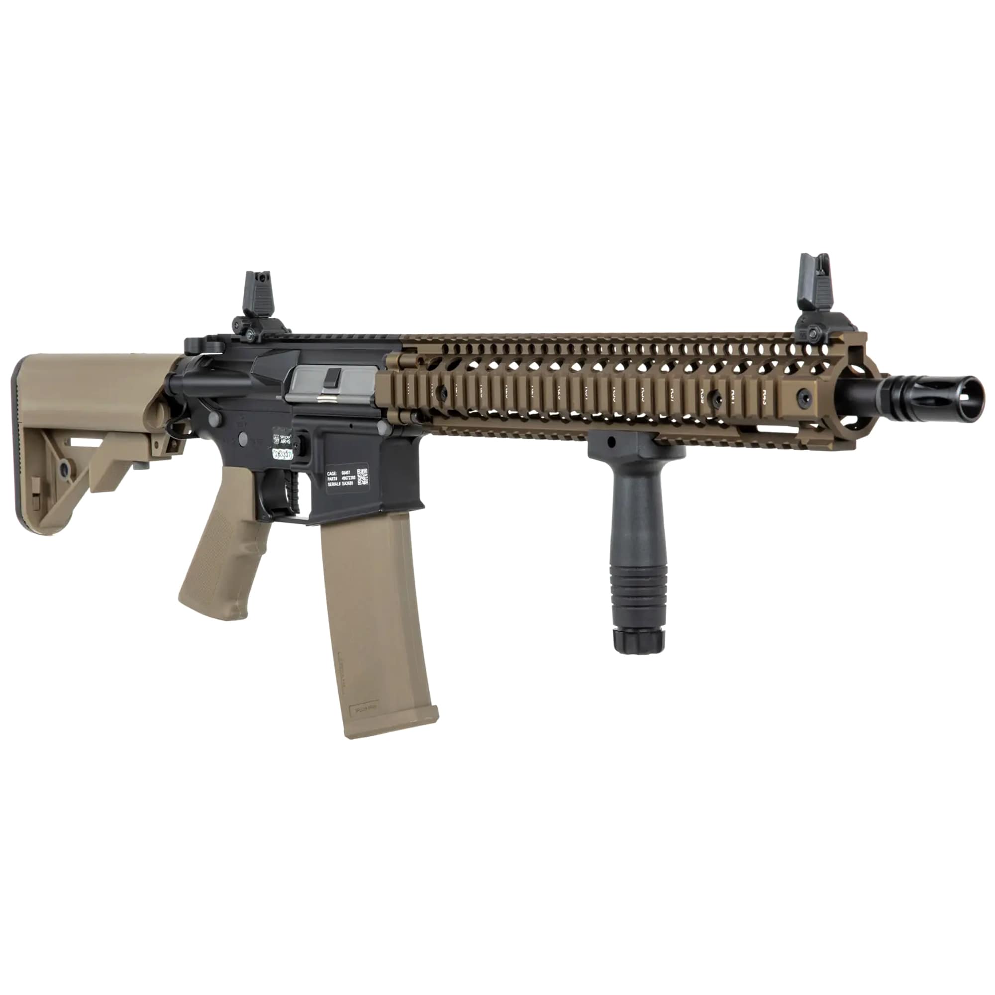 Karabinek szturmowy AEG Specna Arms Daniel Defense MK18 SA-P26 Prime HAL ETU - Chaos Bronze