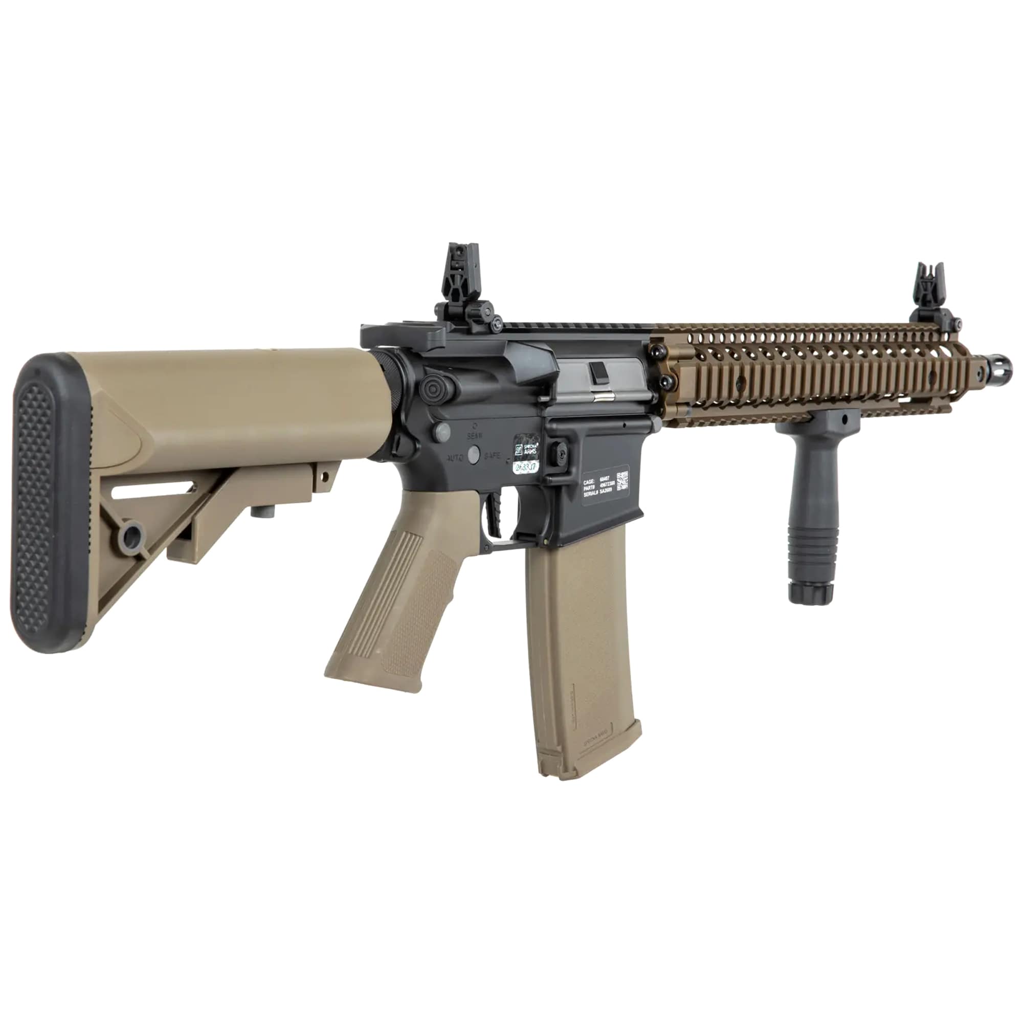 Karabinek szturmowy AEG Specna Arms Daniel Defense MK18 SA-P26 Prime HAL ETU - Chaos Bronze