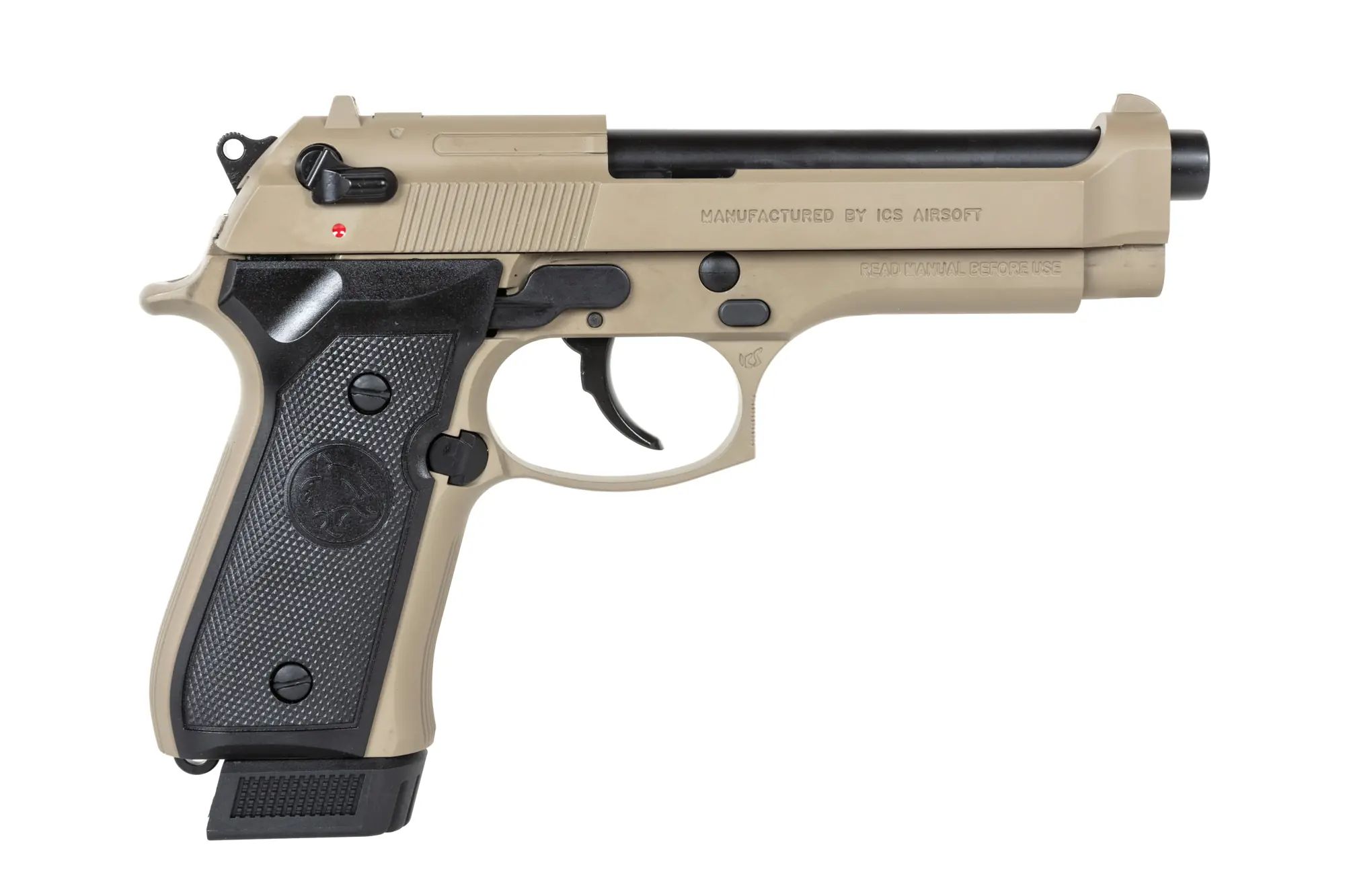 Пістолет ASG GBB ICS BLE-BM9 Dual Power - Half-Tan