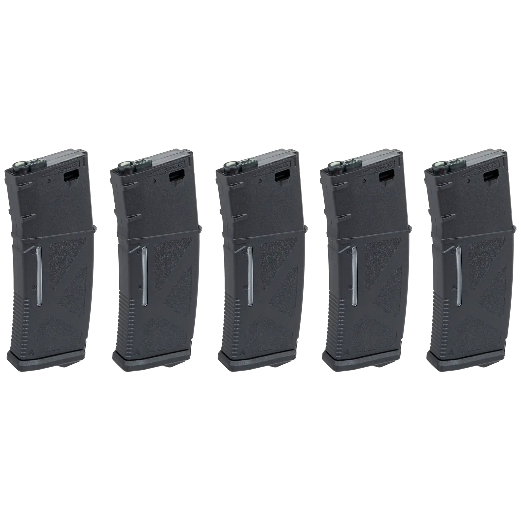 Набір з 5 магазинів ASG Arcturus Mid-Cap EMM Variable-Cap для реплік M4/M16 - Black