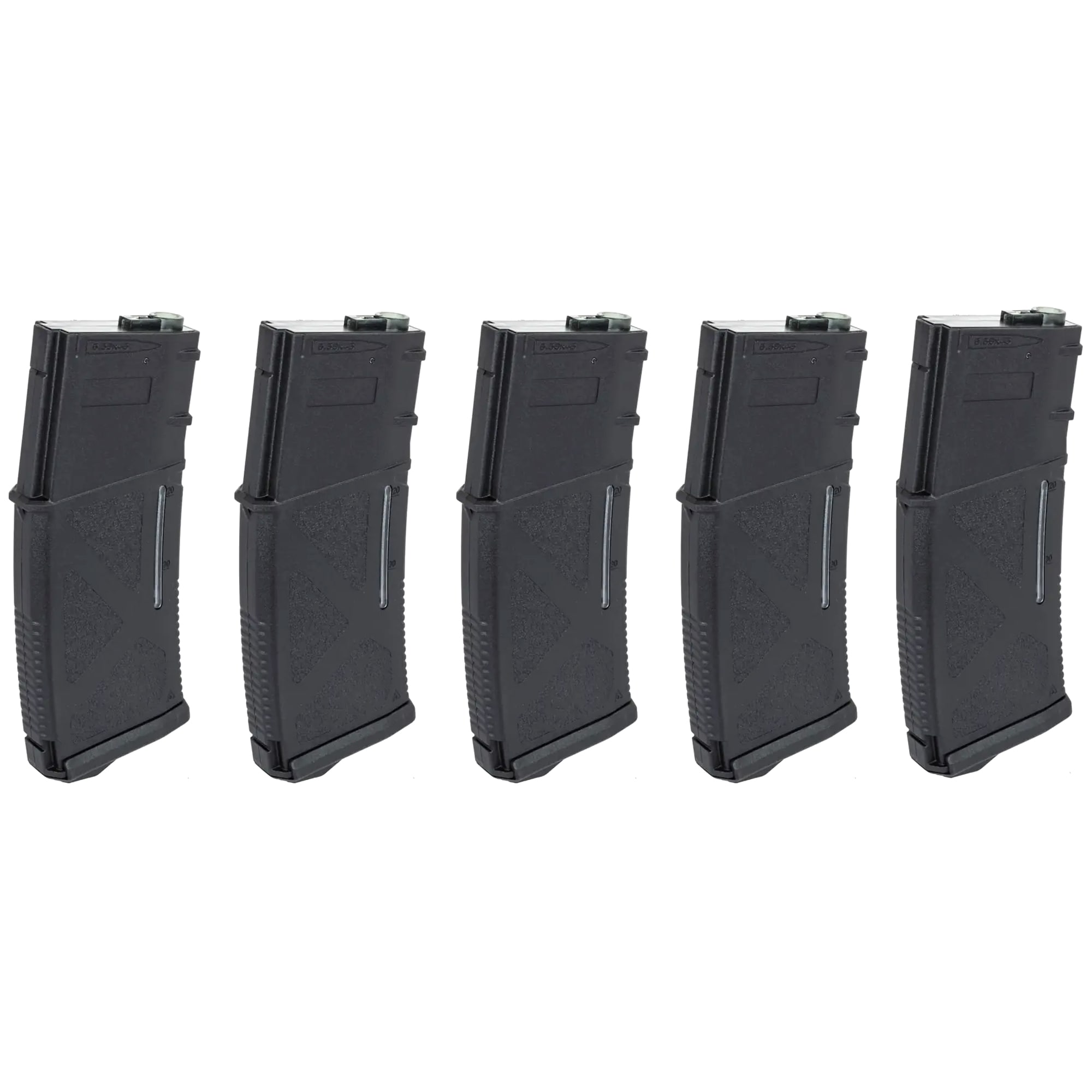 Набір з 5 магазинів ASG Arcturus Mid-Cap EMM Variable-Cap для реплік M4/M16 - Black