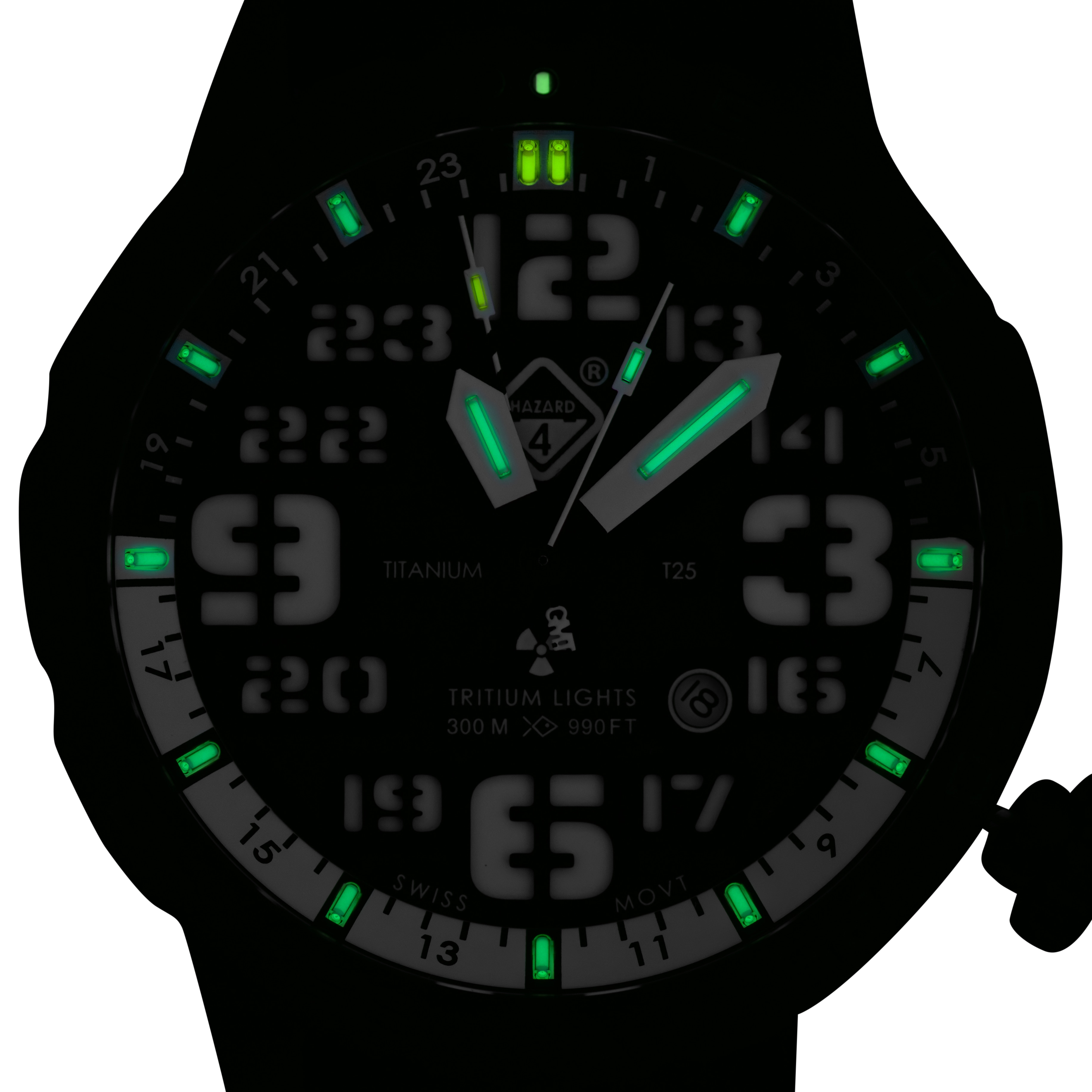 Годинник Hazard 4 Heavy Water Diver Nightwatch GMT - Black