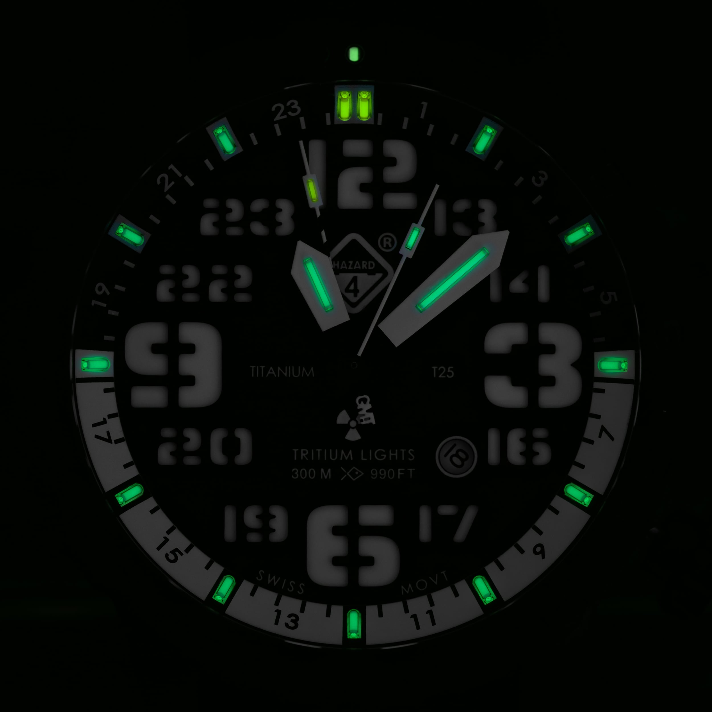 Zegarek Hazard 4 Heavy Water Diver Nightwatch GMT - Black