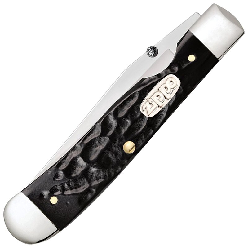 Nóż składany Zippo Trapperlock - Rough Black Synthetic