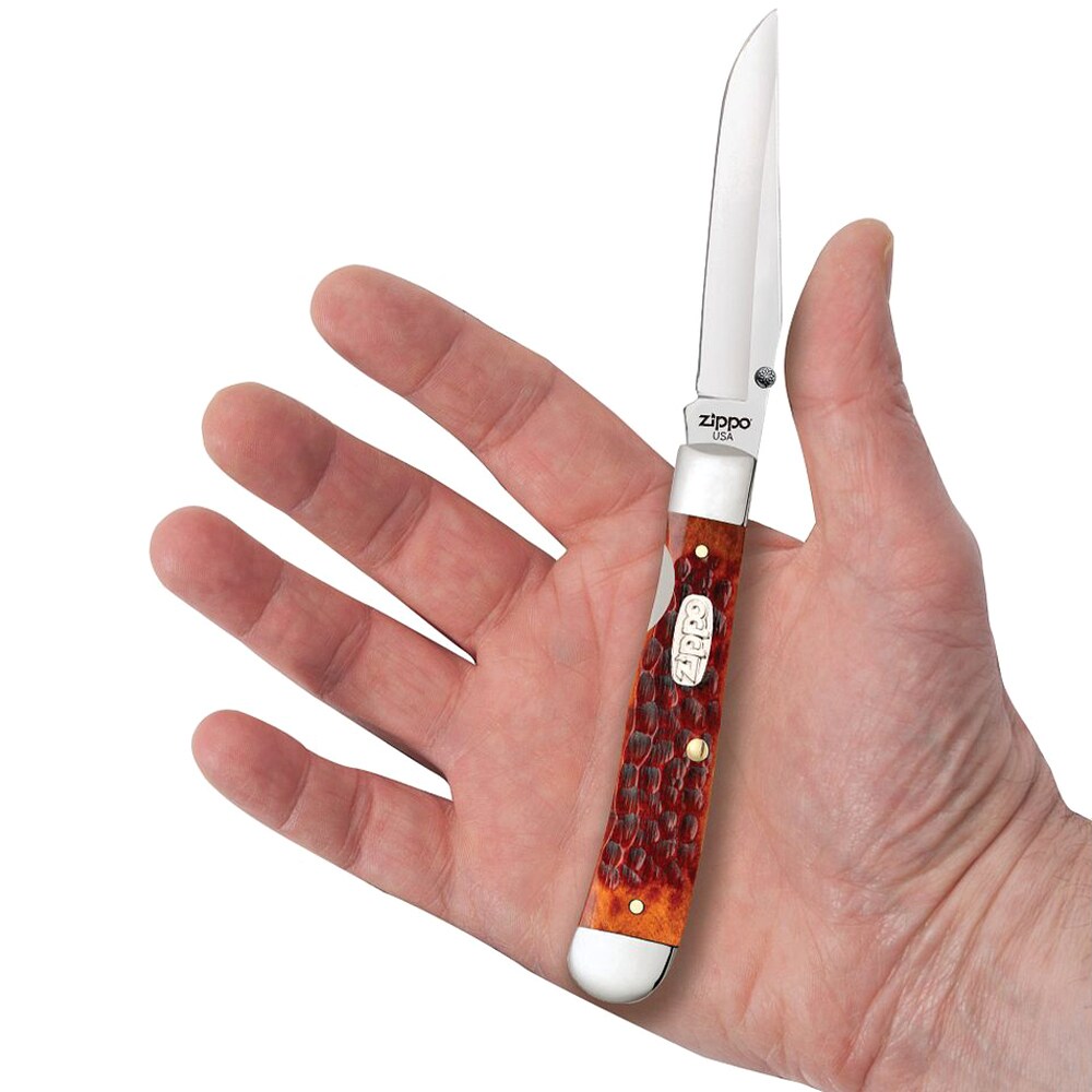 Nóż składany Zippo Trapperlock - Chestnut Bone