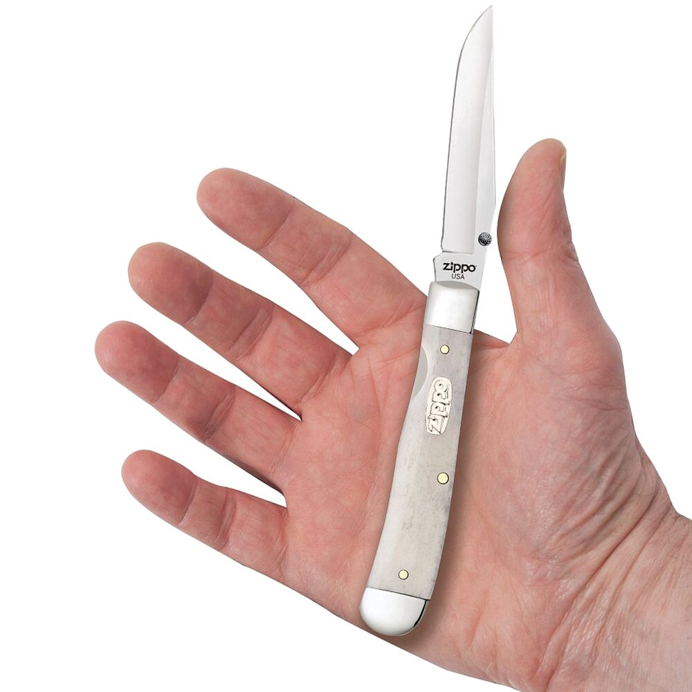Nóż składany Zippo Trapperlock - Natural Bone