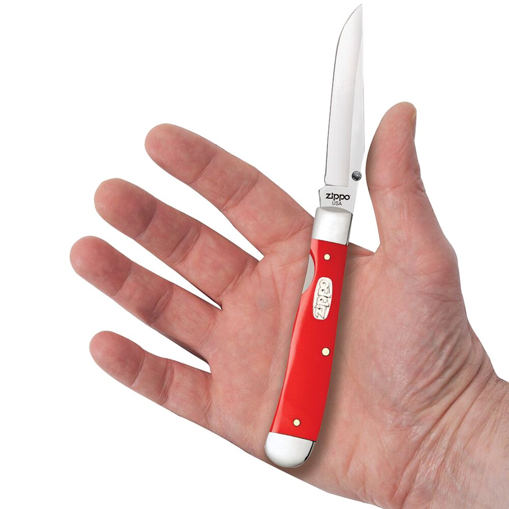 Nóż składany Zippo Trapperlock - Red Synthetic