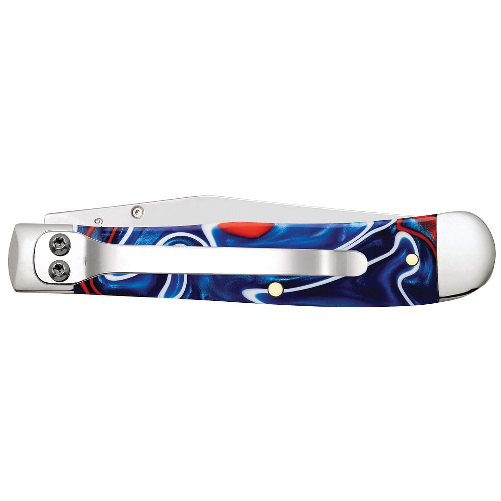 Nóż składany Zippo Trapperlock - Red/White/Blue Kirinite
