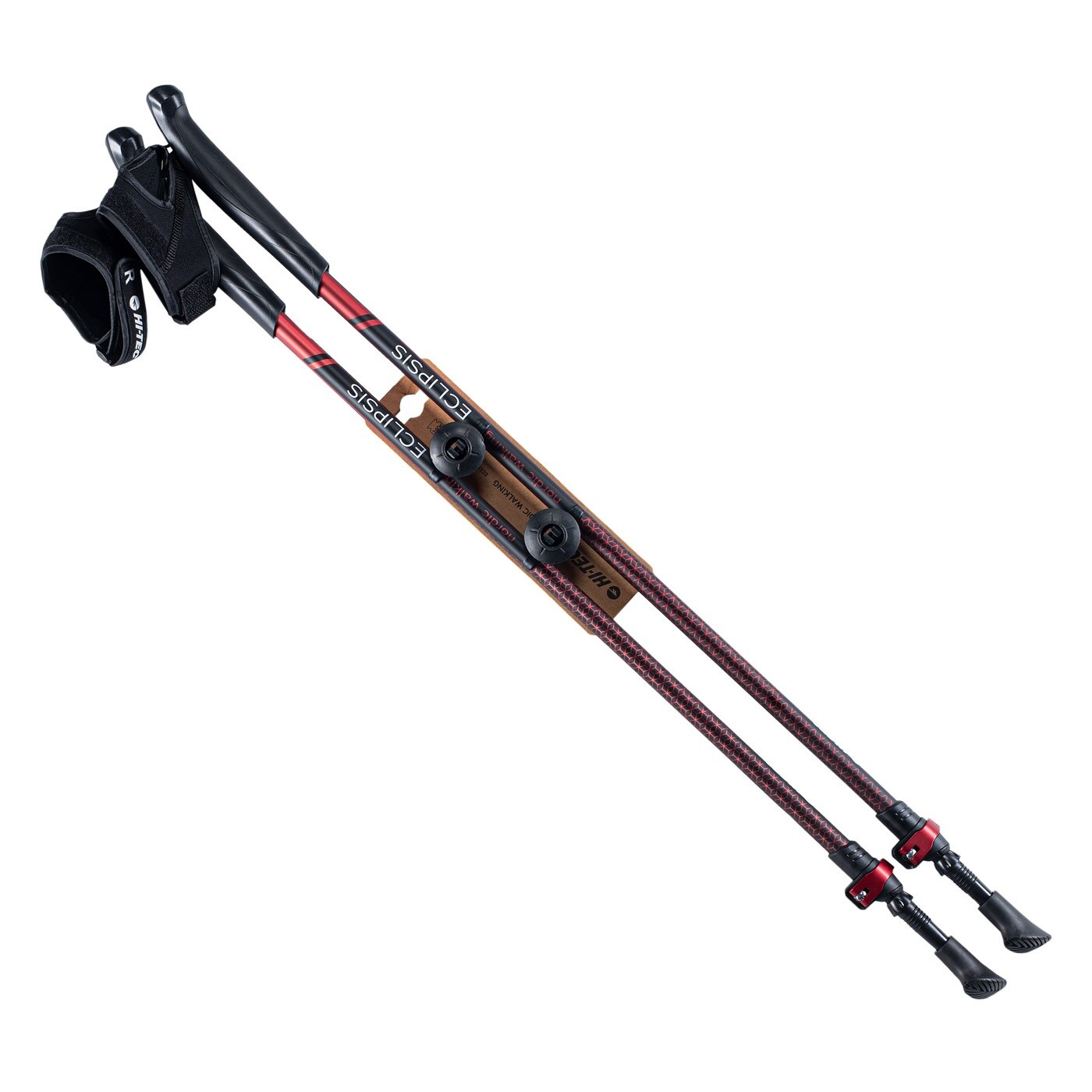 Kije Nordic Walking Hi-Tec Eclipsis - Black/Red