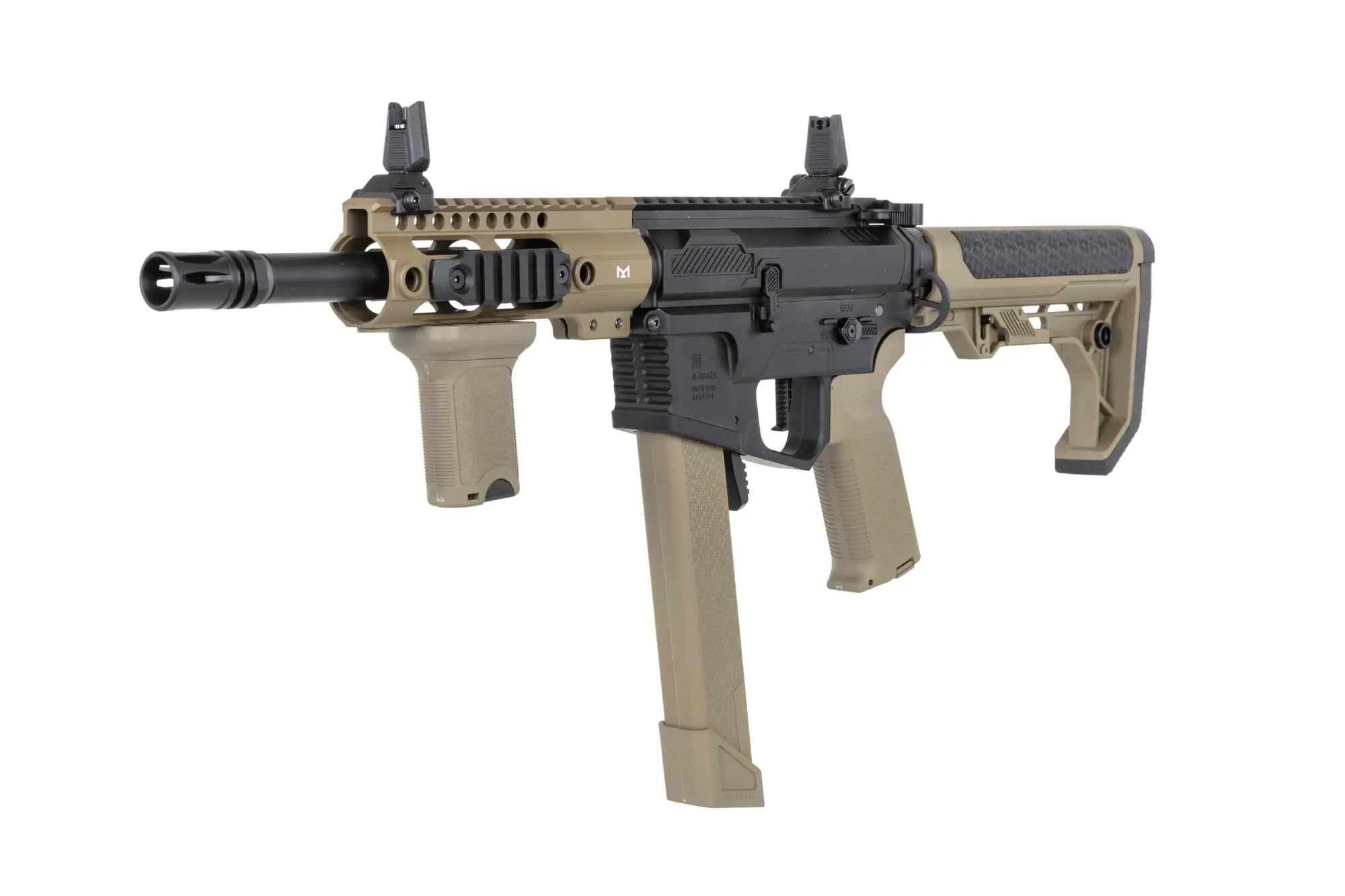 Пістолет-кулемет AEG Specna Arms SA-PX01 PRIME Dark Matter High Speed 27k - Half-Tan