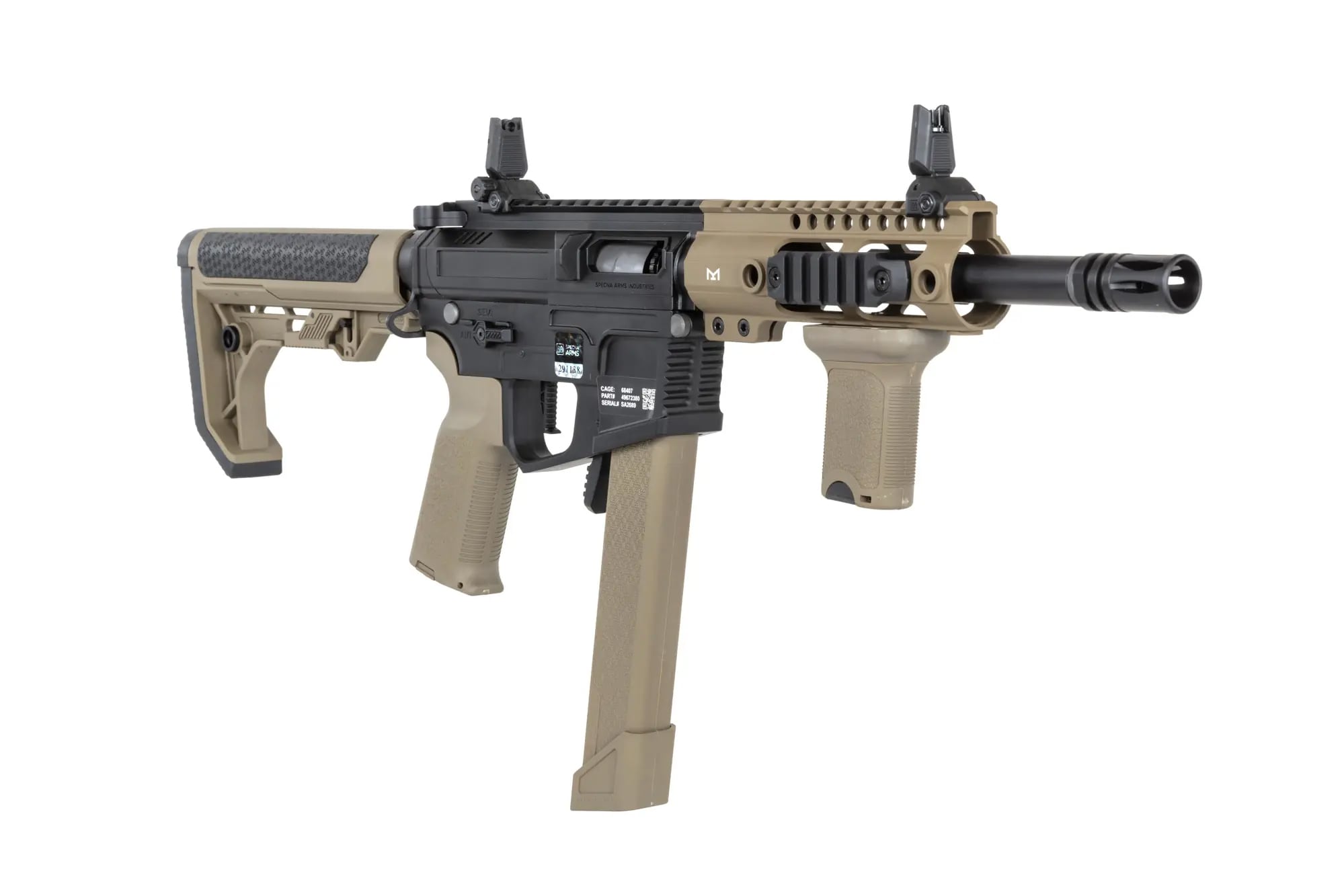 Пістолет-кулемет AEG Specna Arms SA-PX01 PRIME Dark Matter High Speed 27k - Half-Tan
