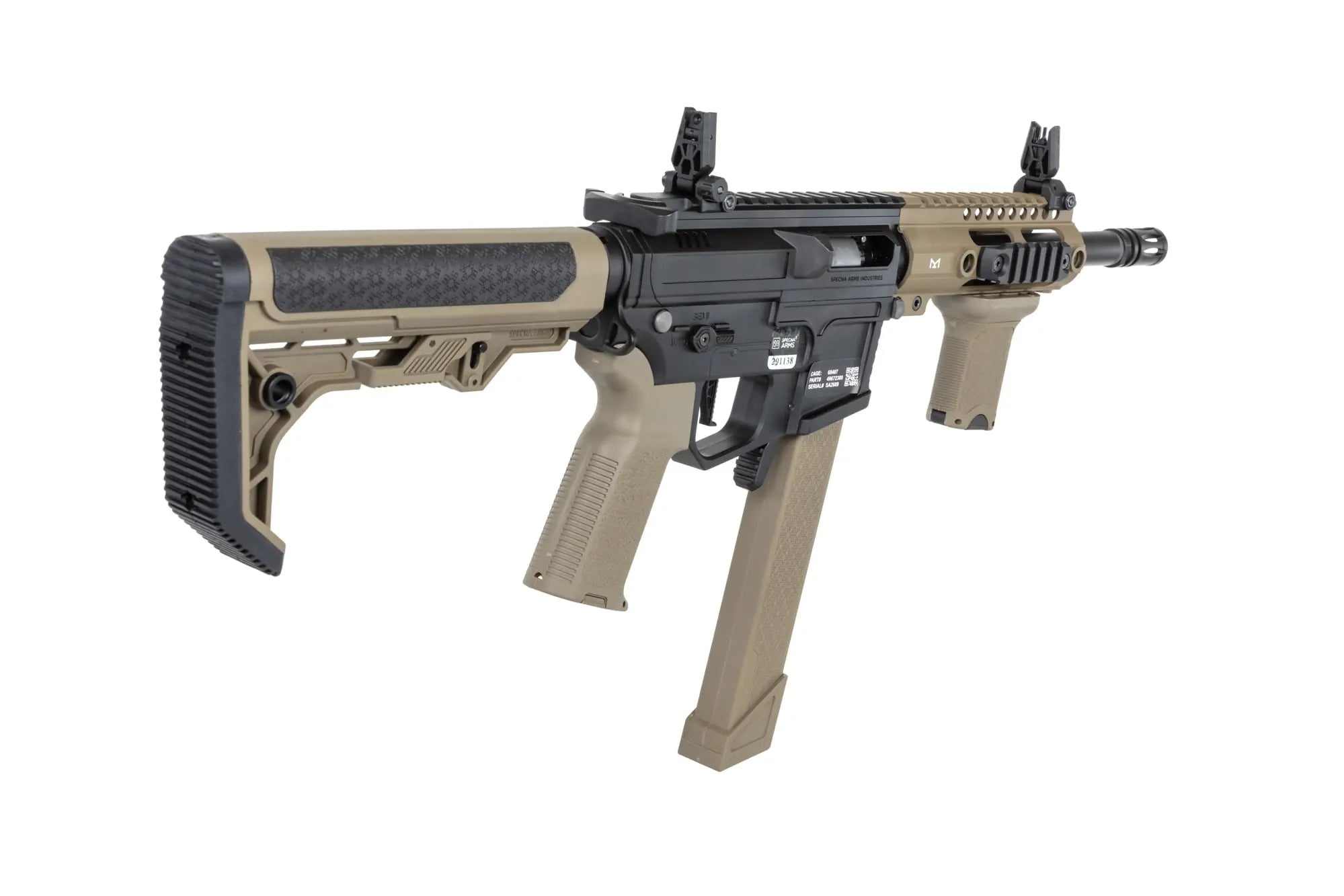 Пістолет-кулемет AEG Specna Arms SA-PX01 PRIME Dark Matter High Speed 27k - Half-Tan