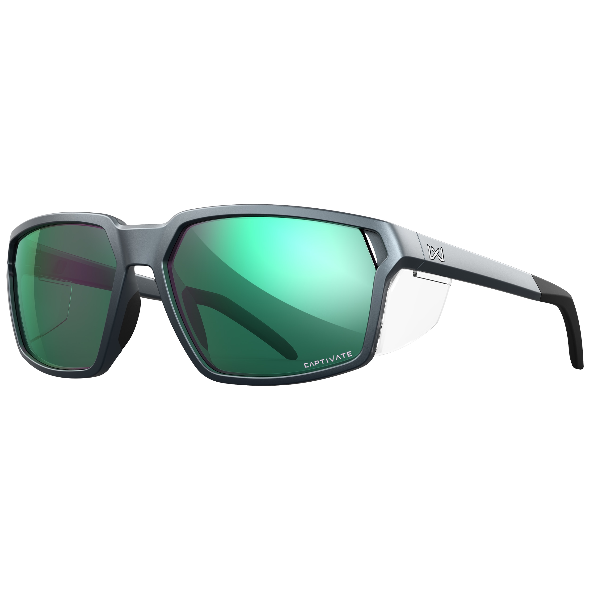 Okulary taktyczne Wiley X Sierra - Captivate Polarized Green Mirror/Matte Graphite