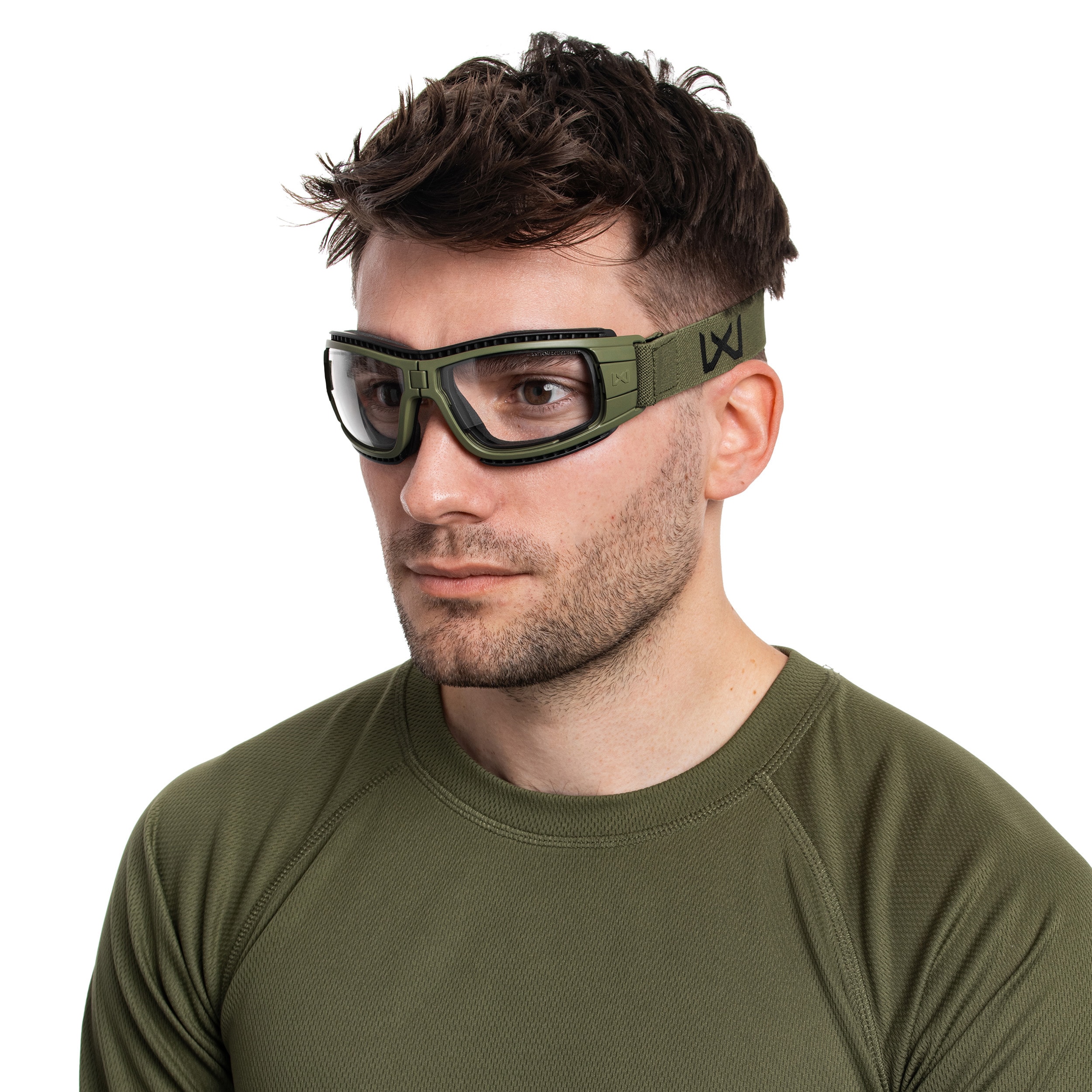 Gogle taktyczne Wiley X Lynx Clear/Grey - Green