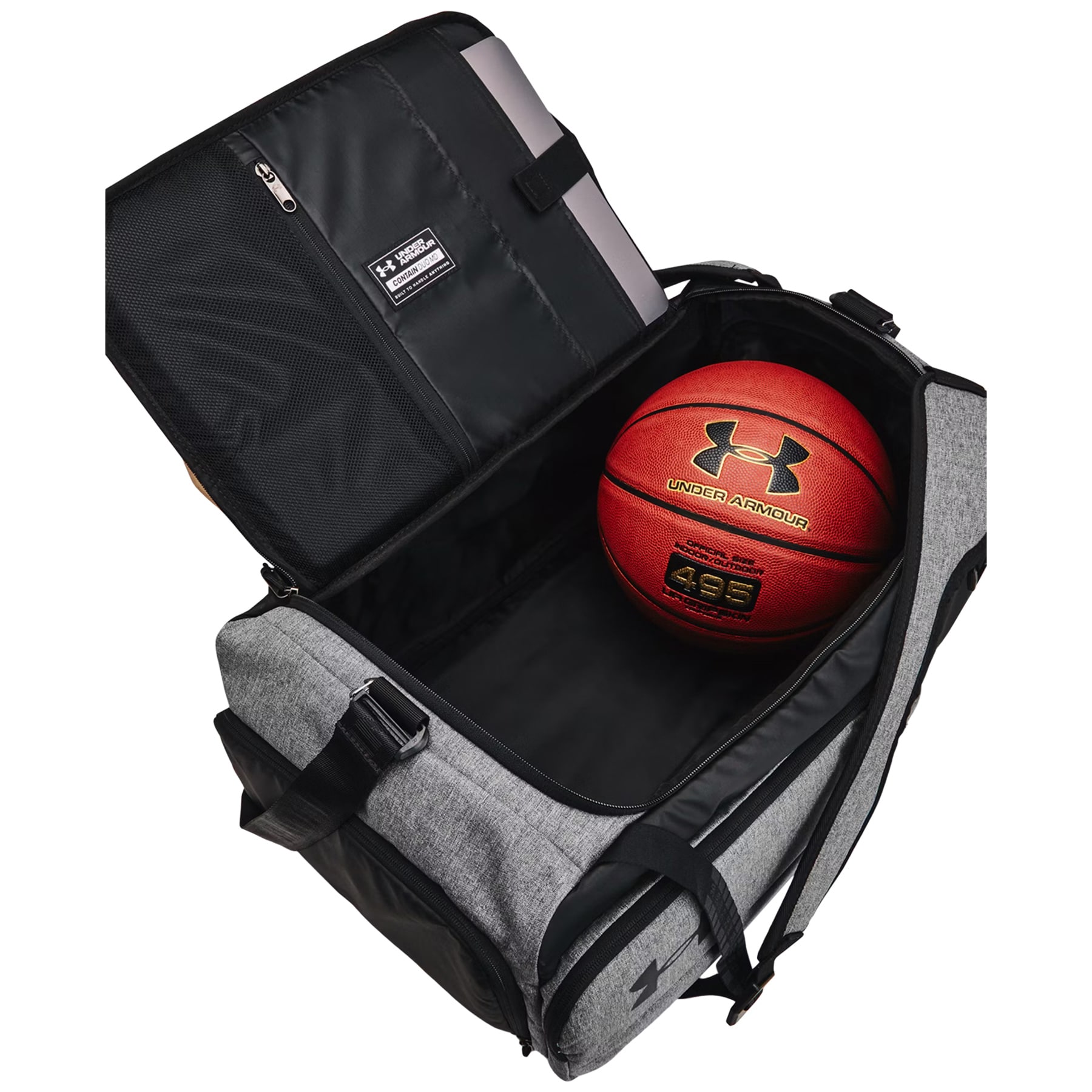 Torba Under Armour Duo BP Duffle S 50 l - Grey Heather / Black