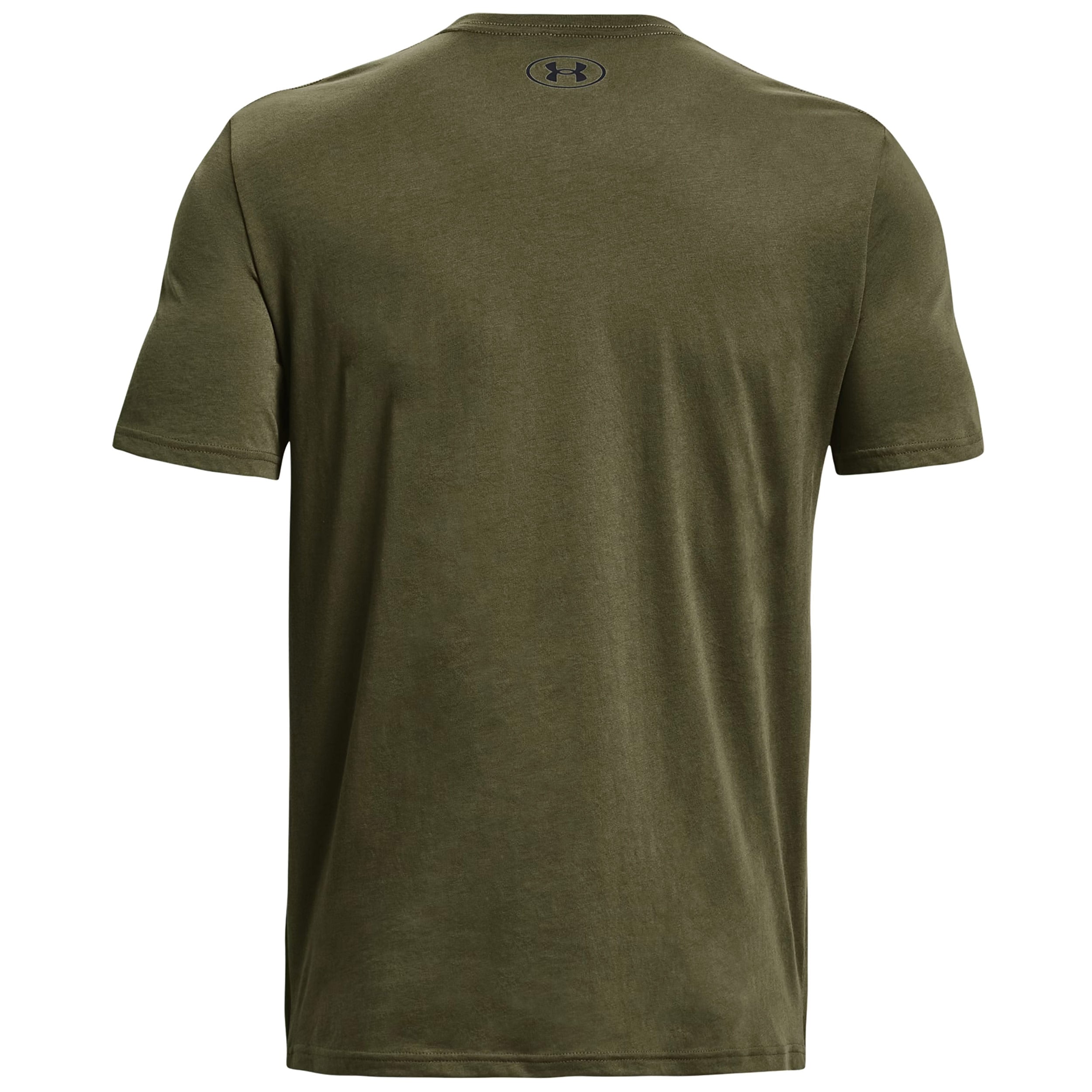 Koszulka T-shirt Under Armour Left Chest Logo - Marine OD Green/Black