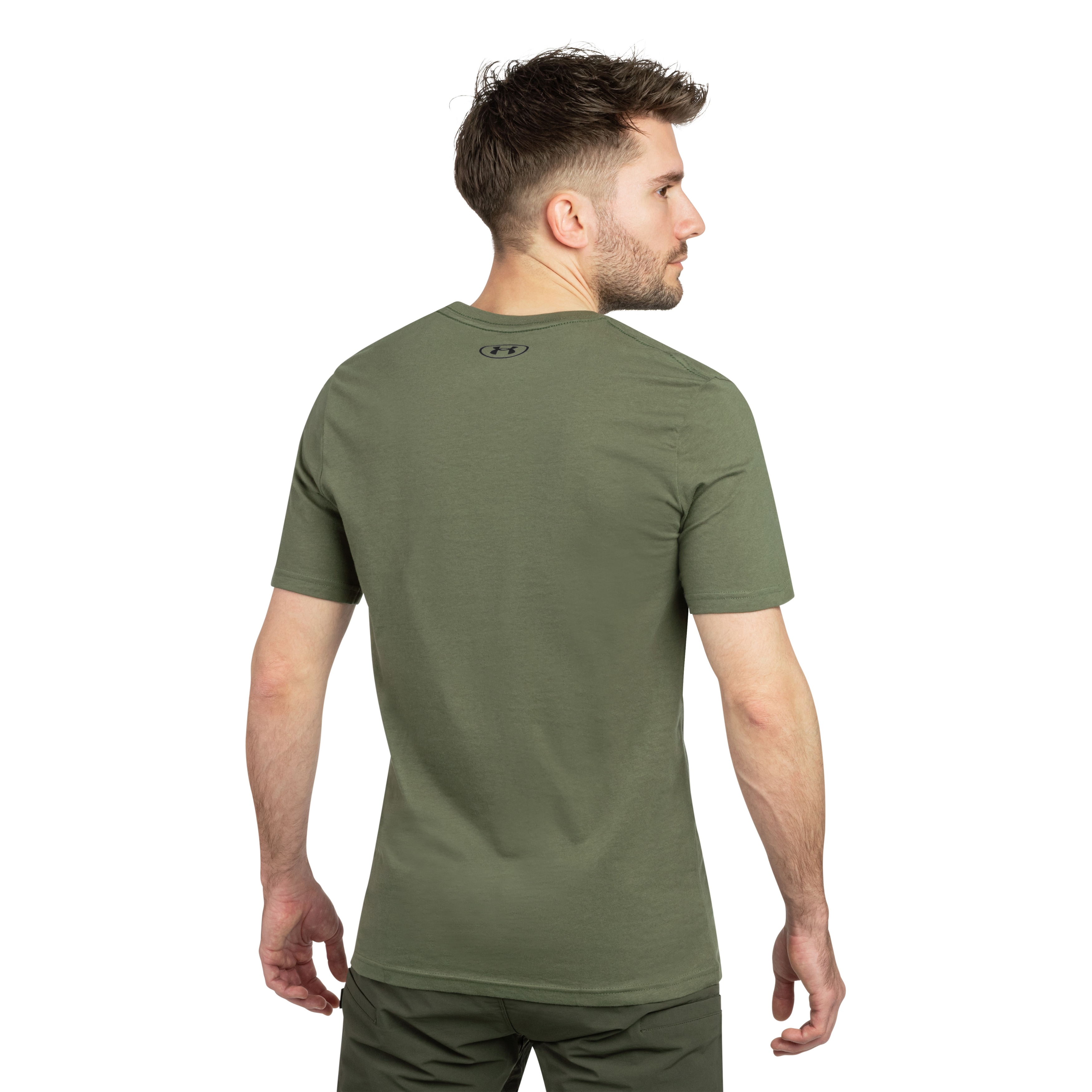 Koszulka T-shirt Under Armour Left Chest Logo - Marine OD Green/Black