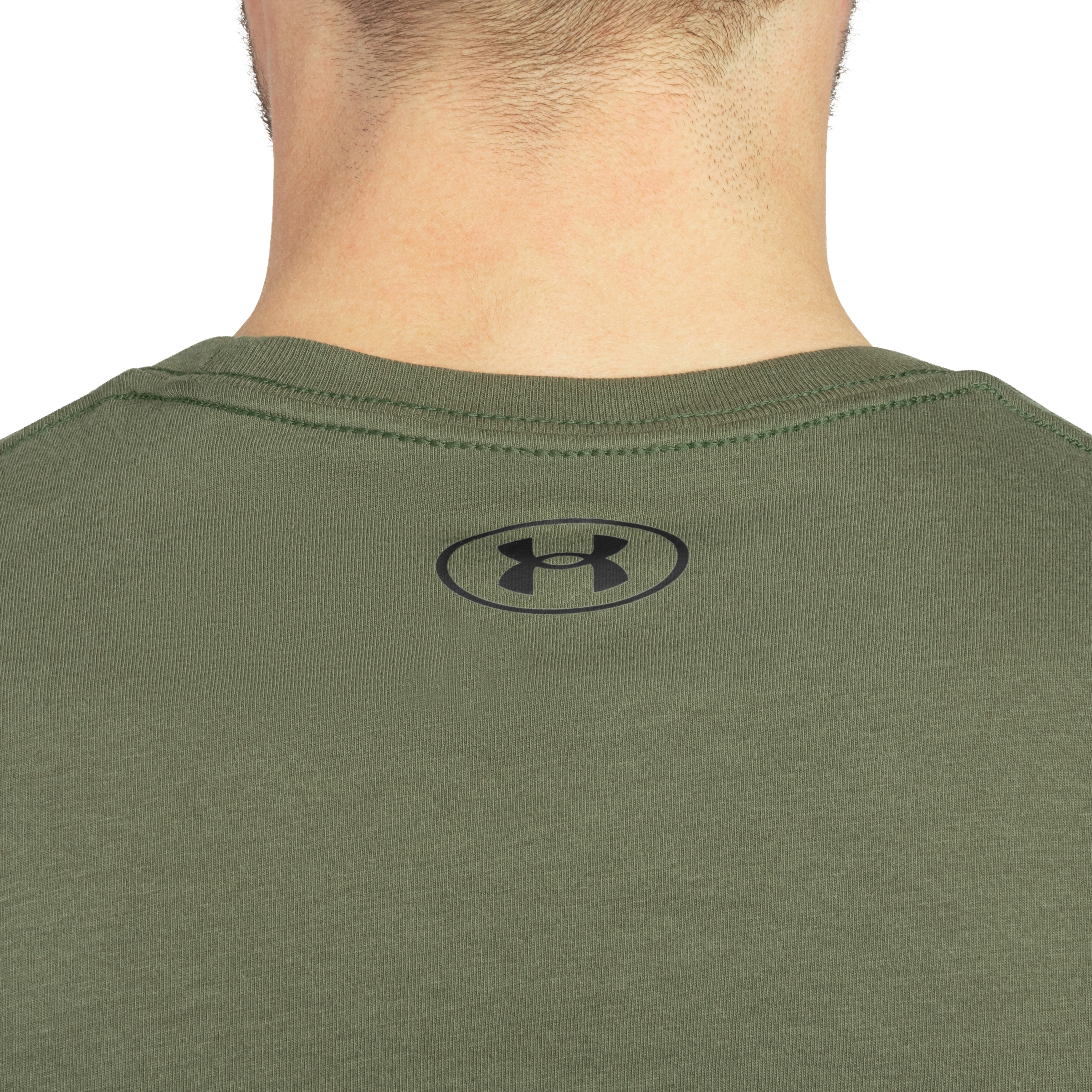 Koszulka T-shirt Under Armour Left Chest Logo - Marine OD Green/Black