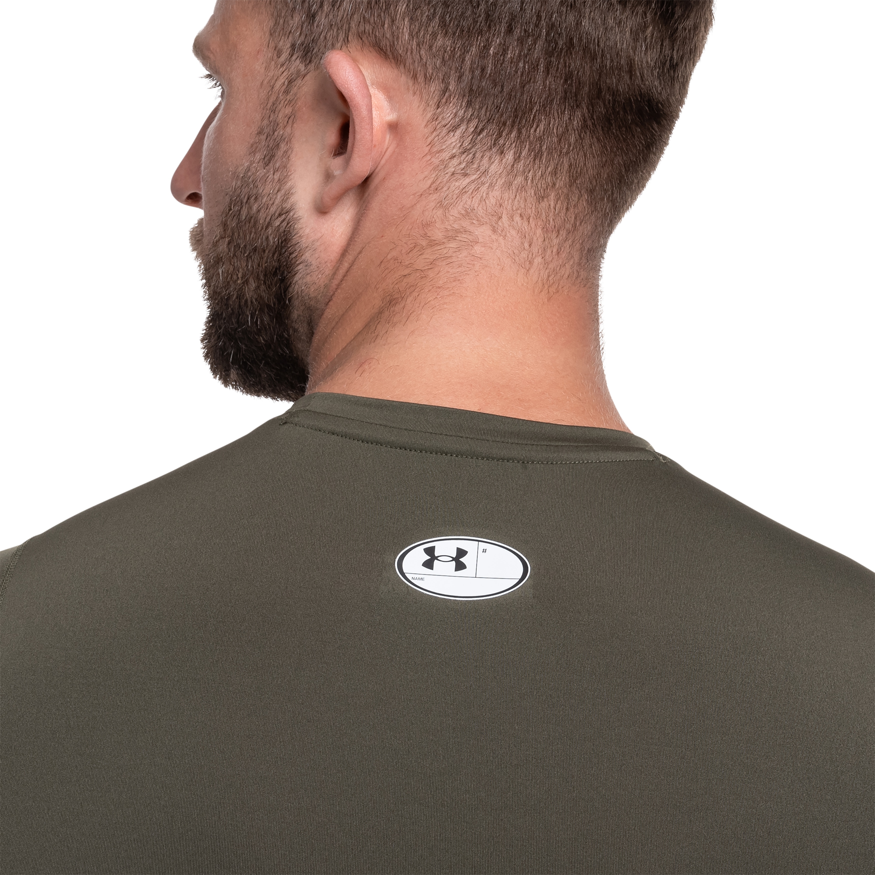 Термоактивна футболка Under Armour Compressed HeatGear - Marine OD Green/White