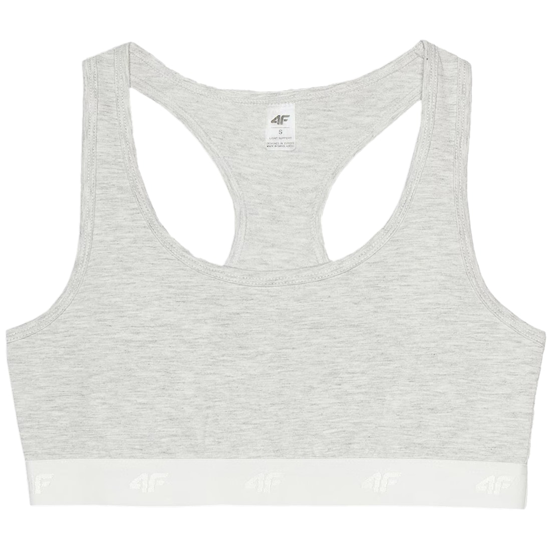 Biustonosz damski 4F z niskim wsparciem F036 Beżowy/Szary - 2 szt.