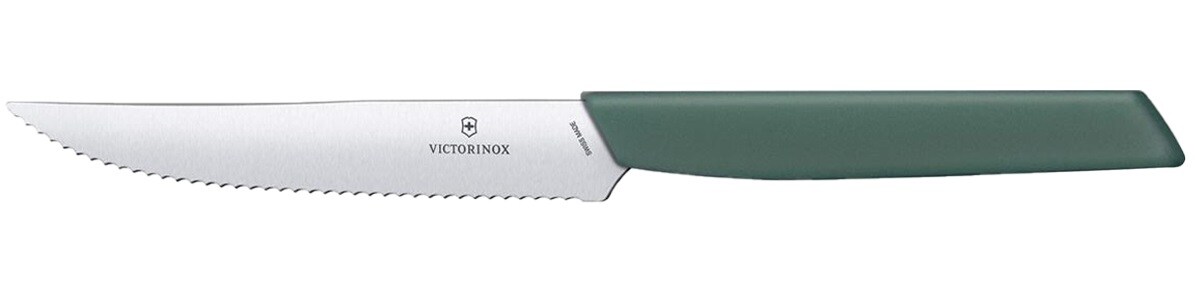 Nóż kuchenny Victorinox Swiss Modern Sage 12 cm - ząbkowany z ostrym czubkiem