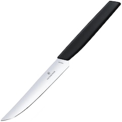 Nóż kuchenny Victorinox Swiss Modern Black 12 cm - gładkie ostrze z ostrym czubkiem