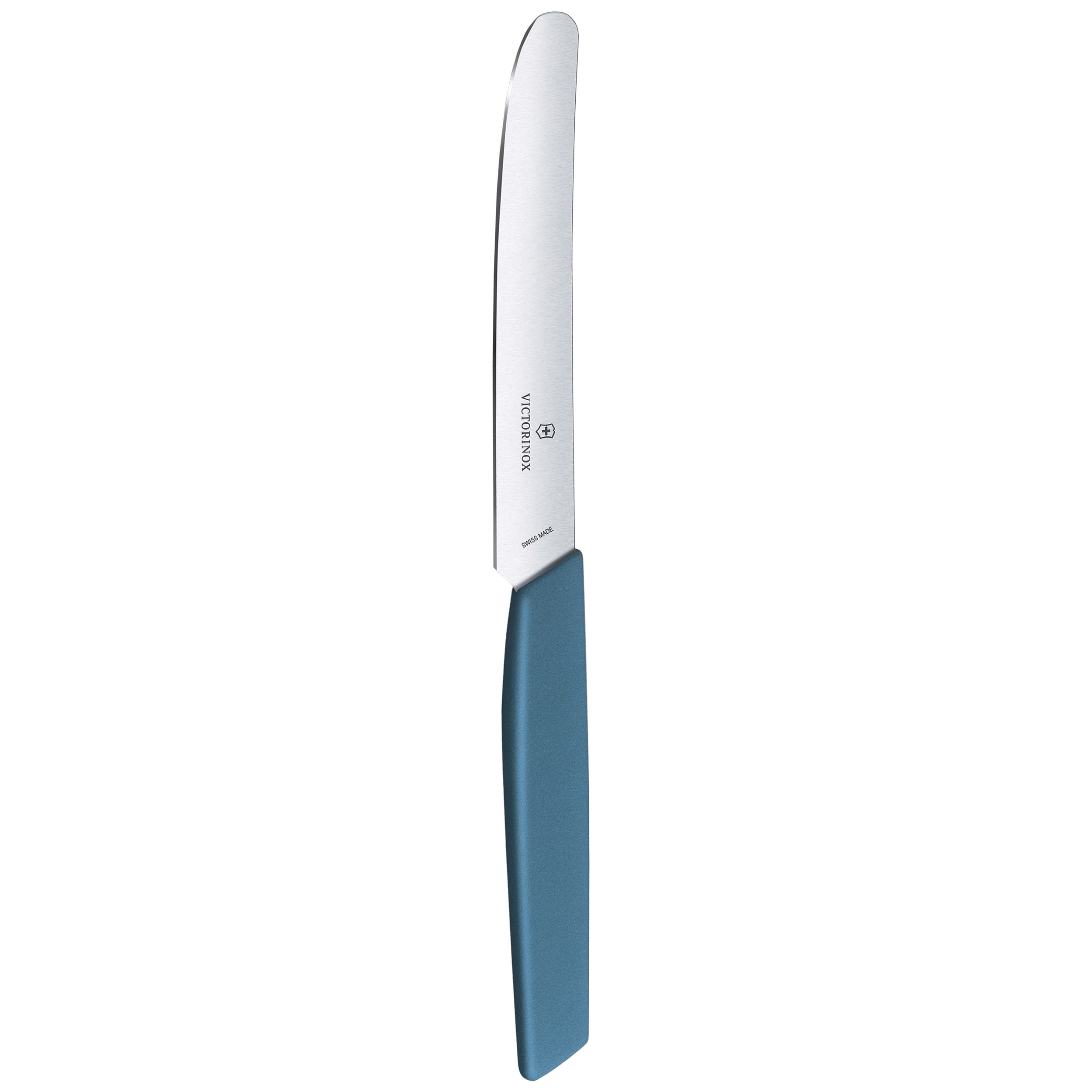 Nóż kuchenny Victorinox Swiss Modern Cornflower Blue 11 cm - gładkie ostrze z zaokrąglonym  czubkiem