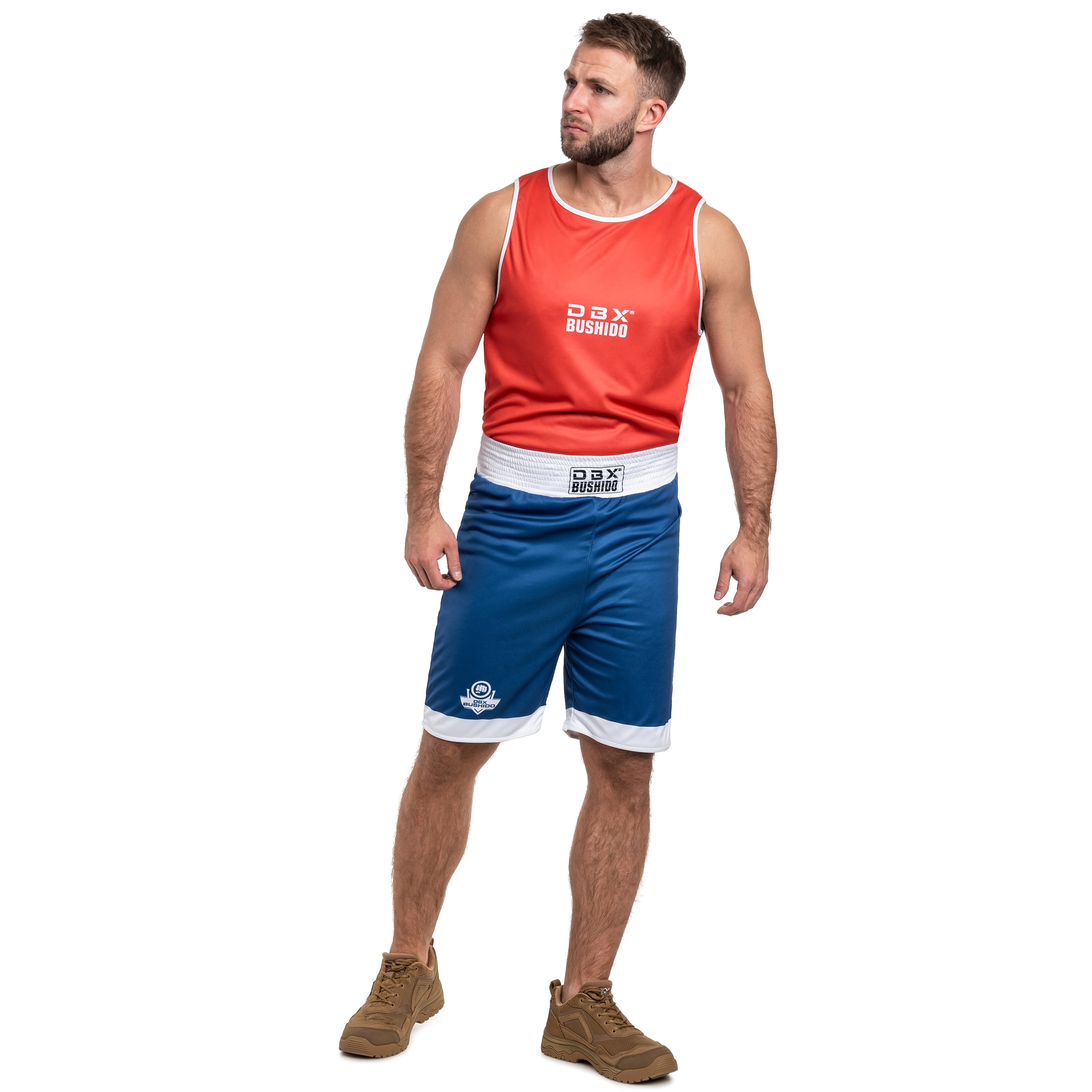 Dwustronny strój DBX Bushido do boksu - Niebieski/Czerwony