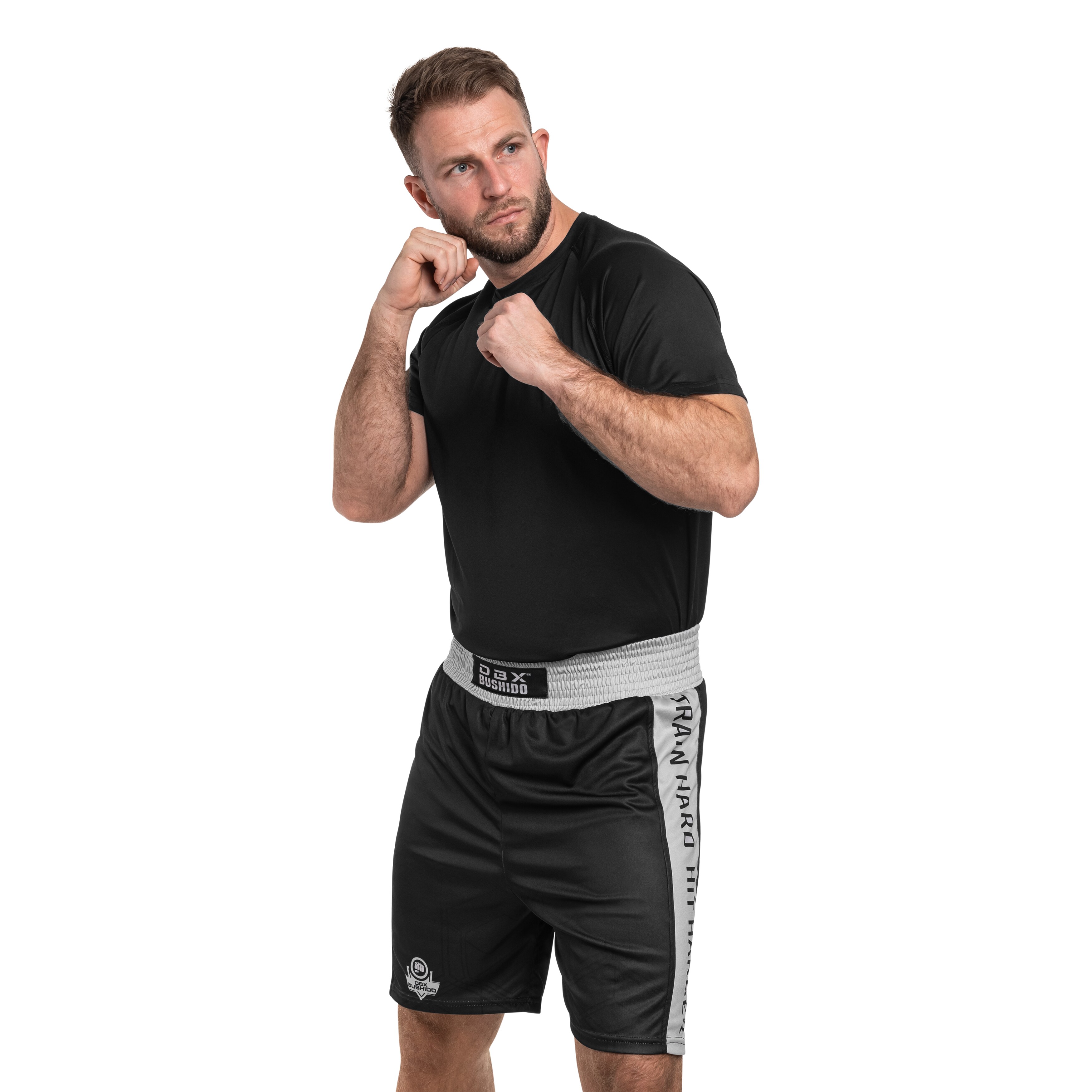 Szorty bokserskie DBX Bushido - Black/SIlver