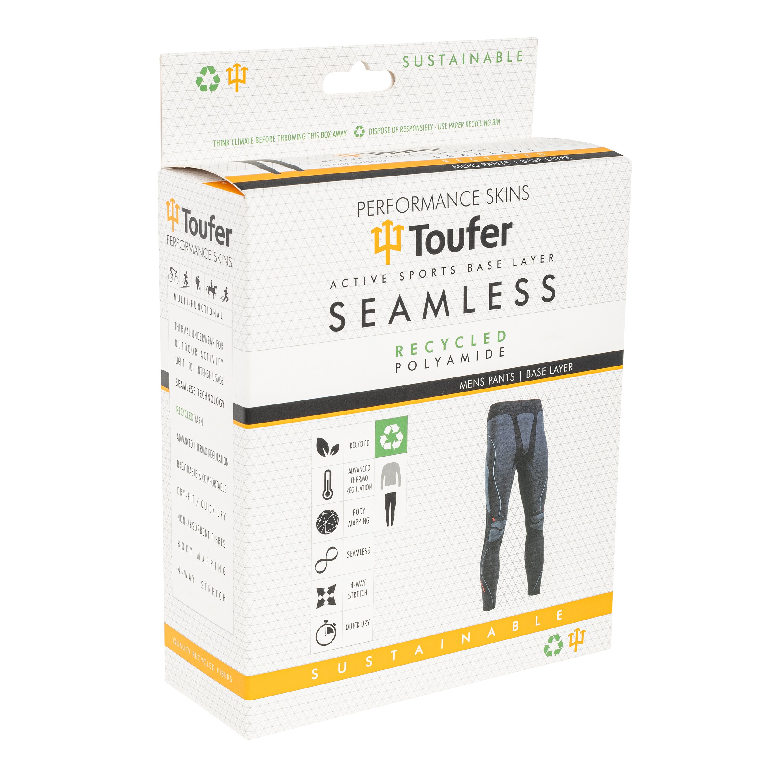 Spodnie termoaktywne Toufer TempControl - Grey/Black