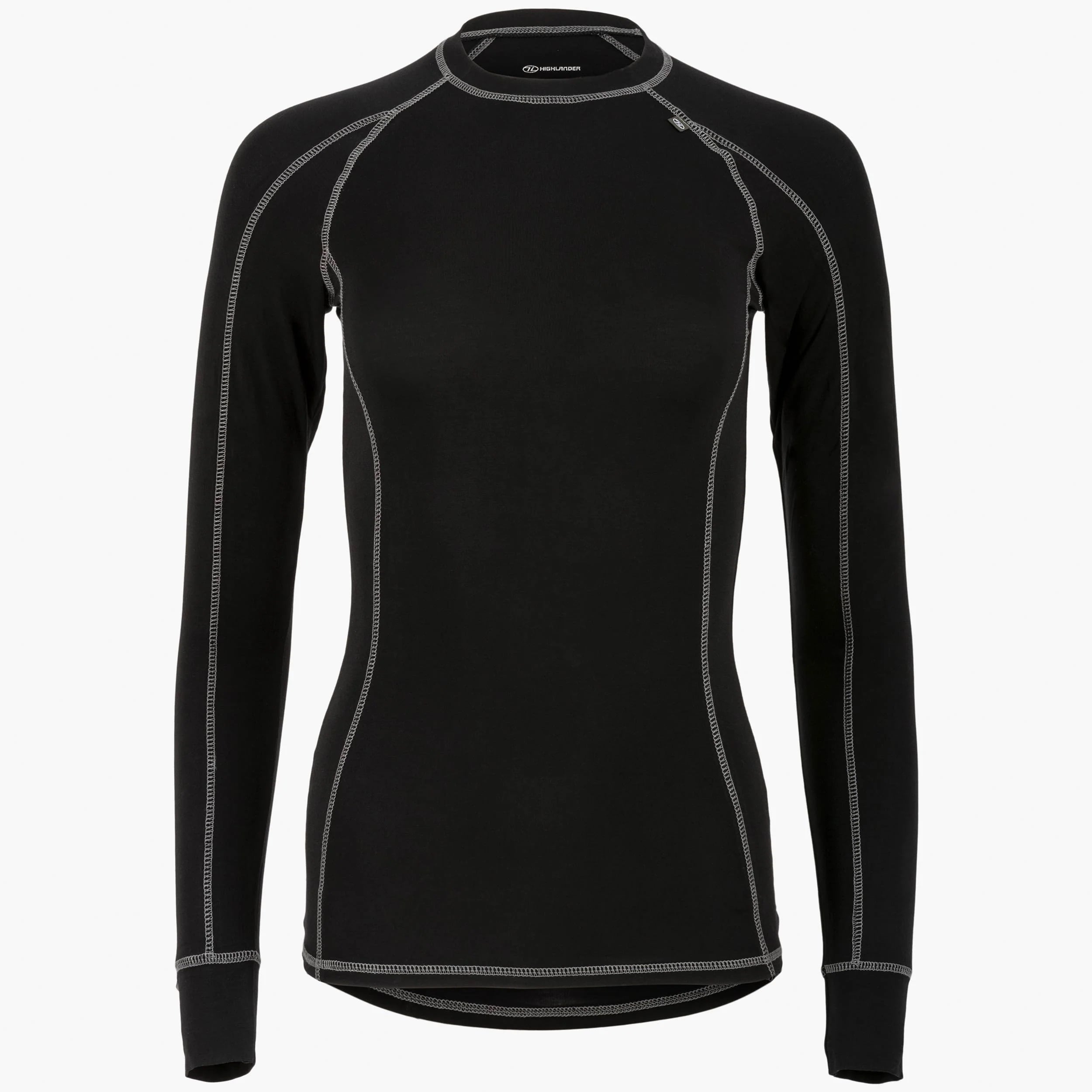 Koszulka termoaktywna damska Highlander Outdoor Bamboo Base Layer Long Sleeve 190 - Black