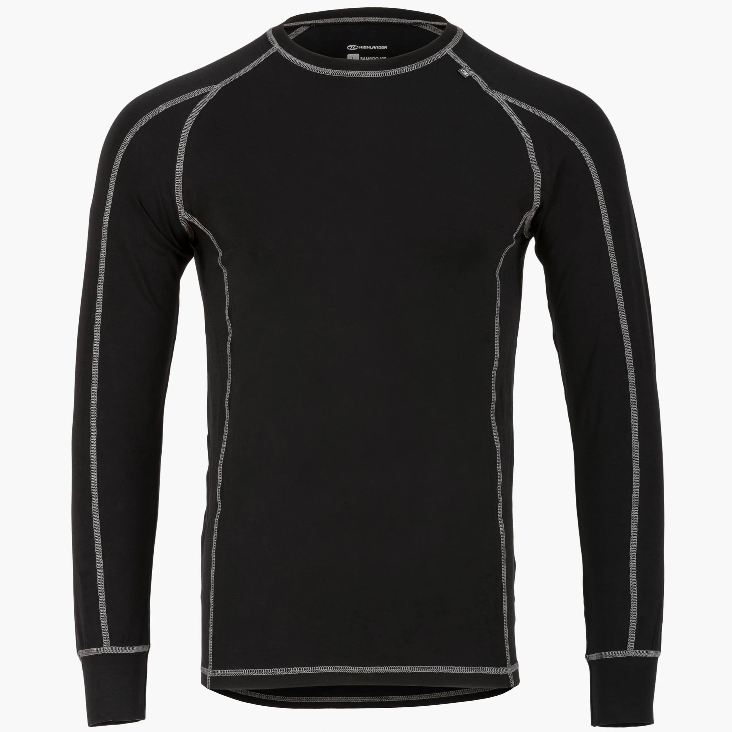 Термоактивна футболка Highlander Outdoor Bamboo Base Layer Long Sleeve 190 - Black