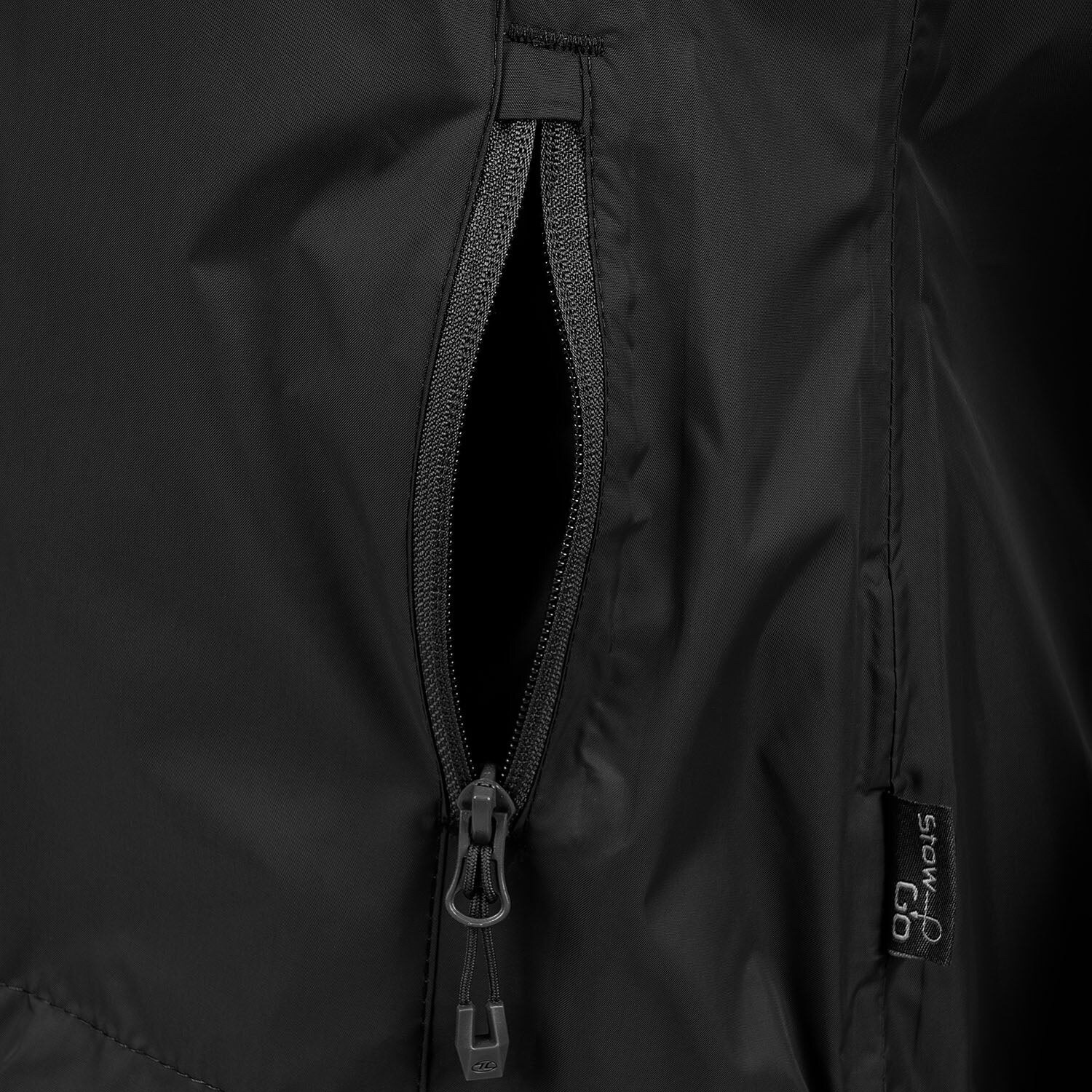Kurtka Highlander Outdoor Stow & Go Pack Away - Black