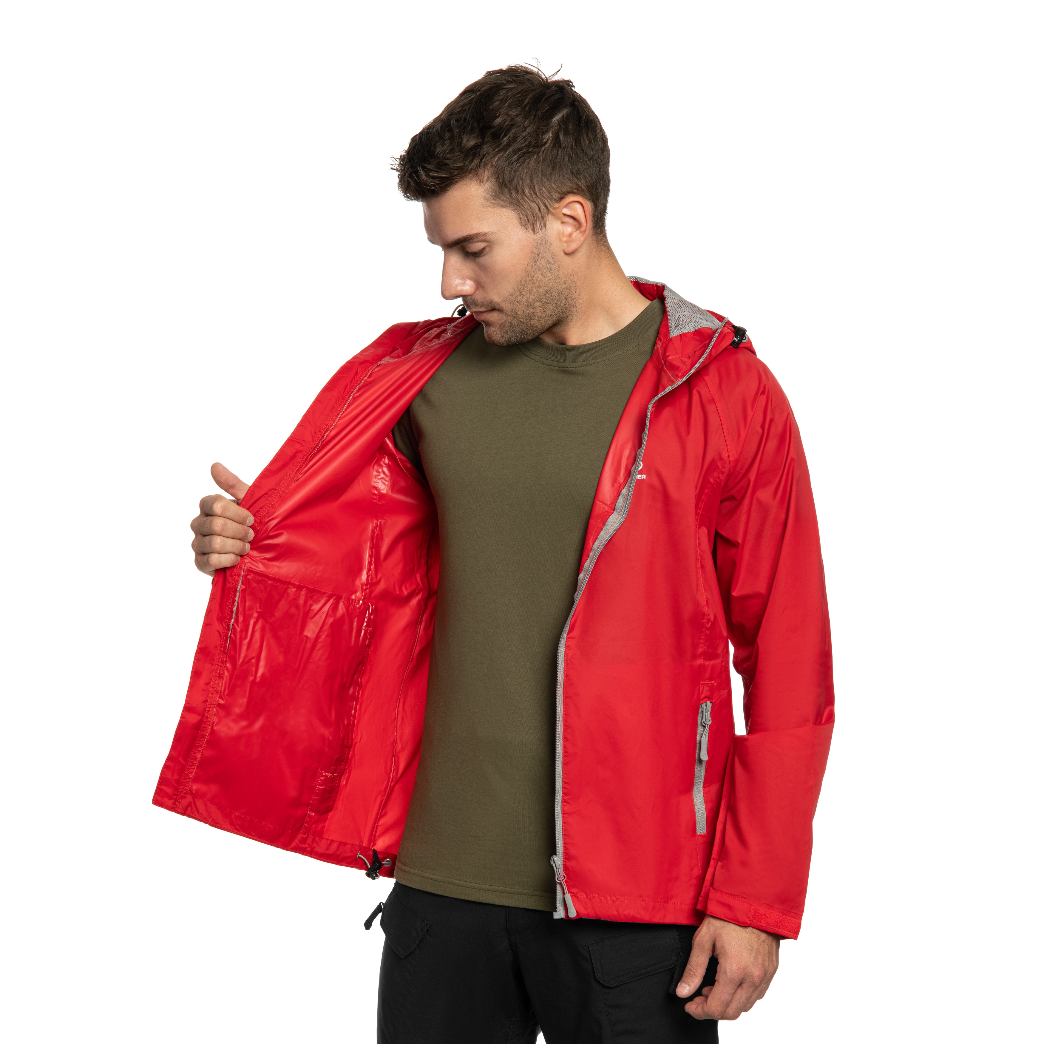 Kurtka Highlander Outdoor Stow & Go Pack Away V1 - Red