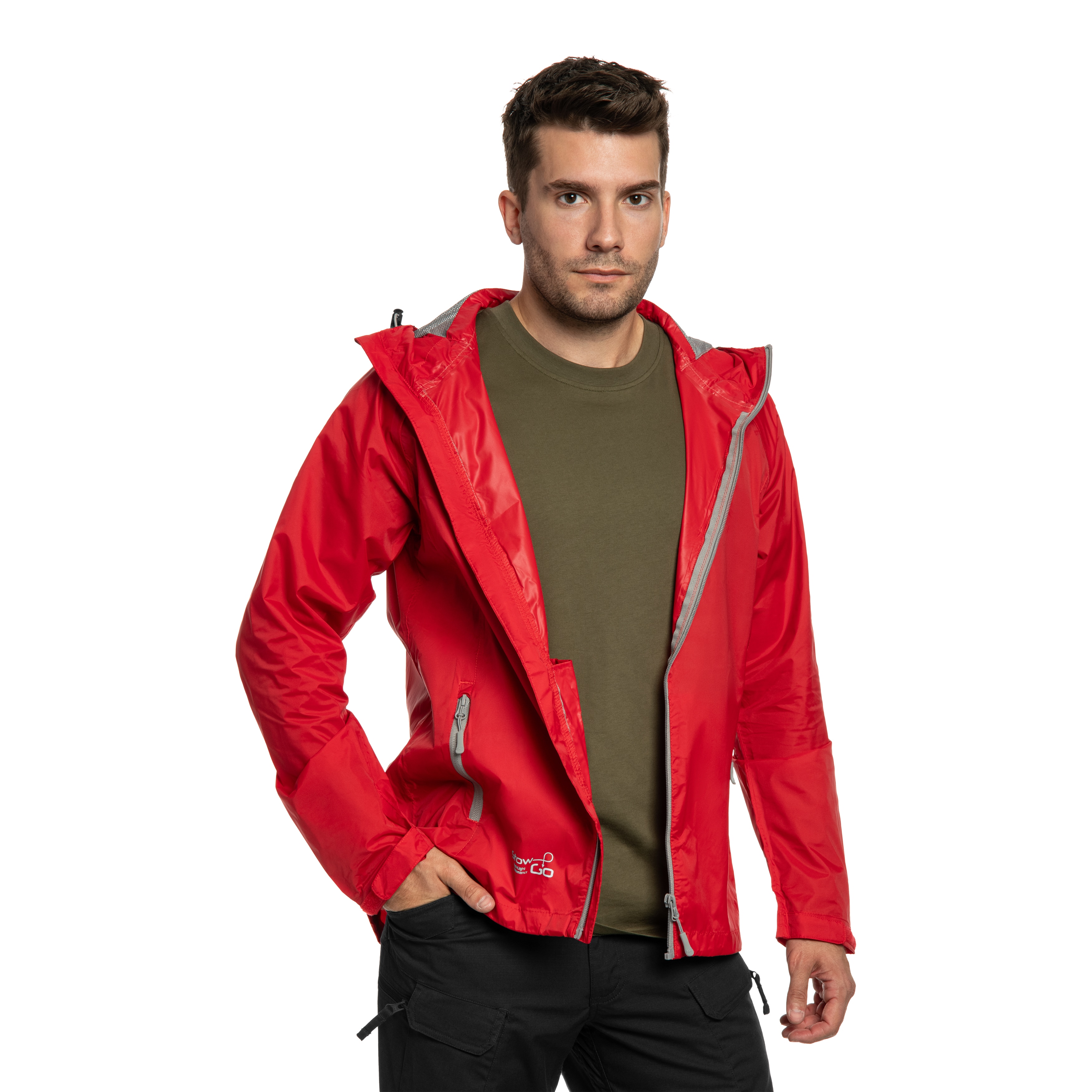 Kurtka Highlander Outdoor Stow & Go Pack Away V1 - Red