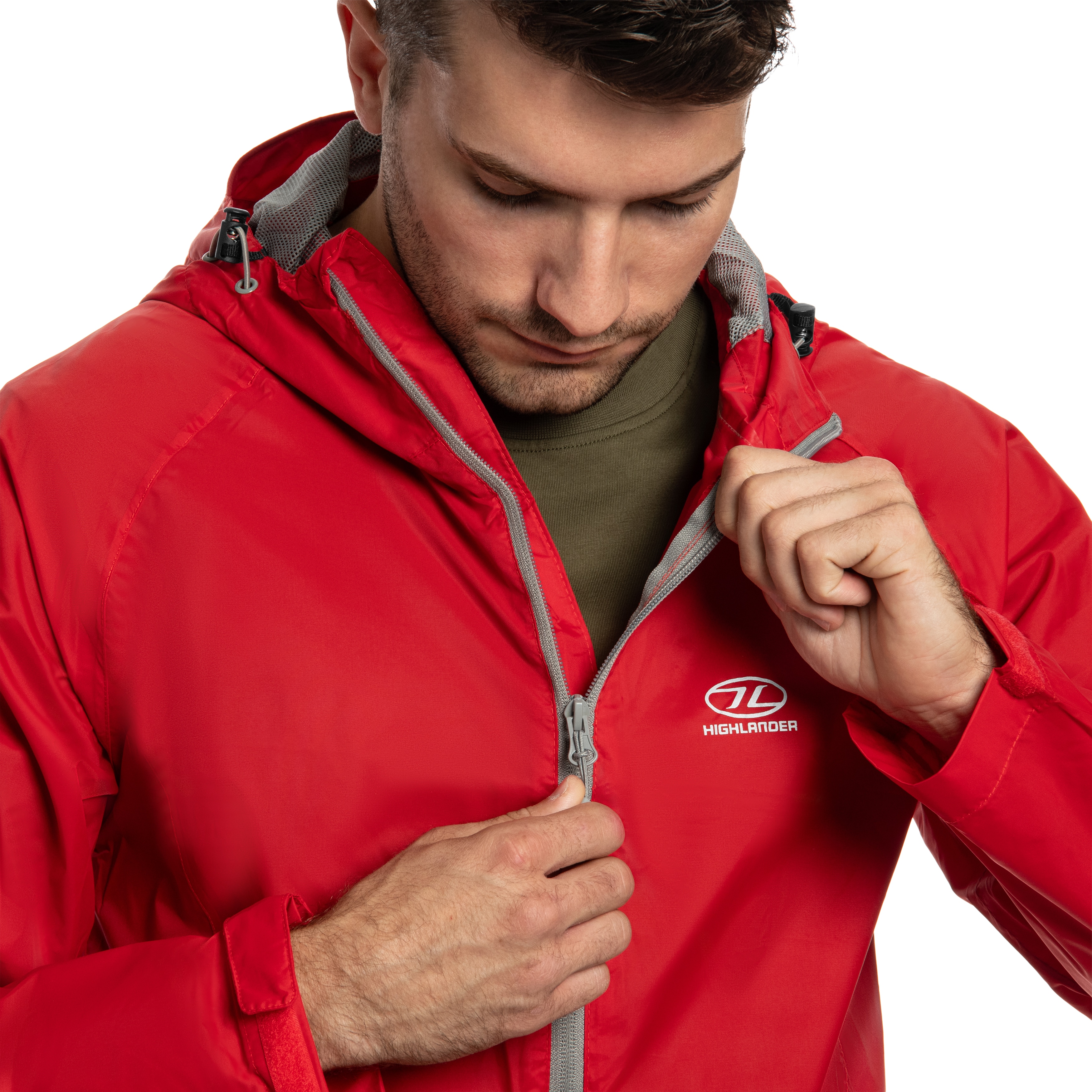 Kurtka Highlander Outdoor Stow & Go Pack Away V1 - Red