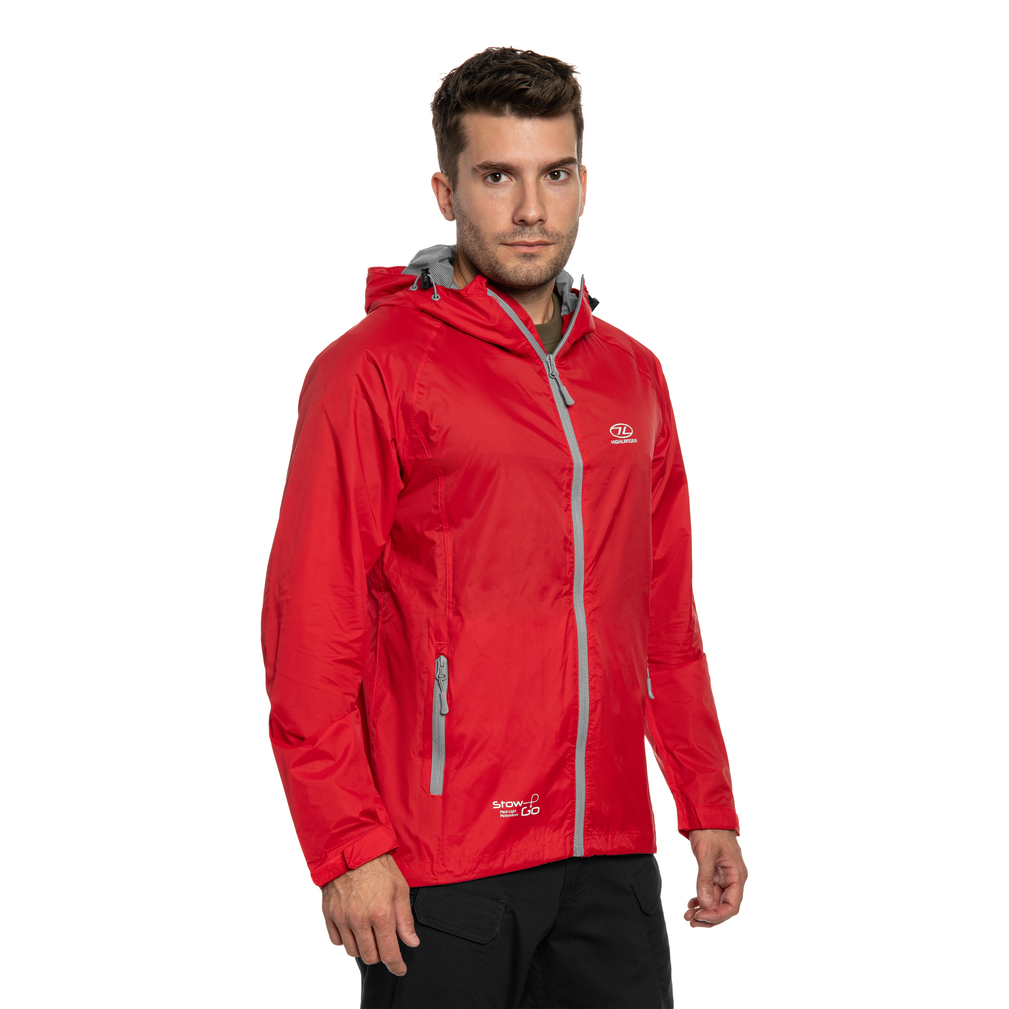 Kurtka Highlander Outdoor Stow & Go Pack Away V1 - Red